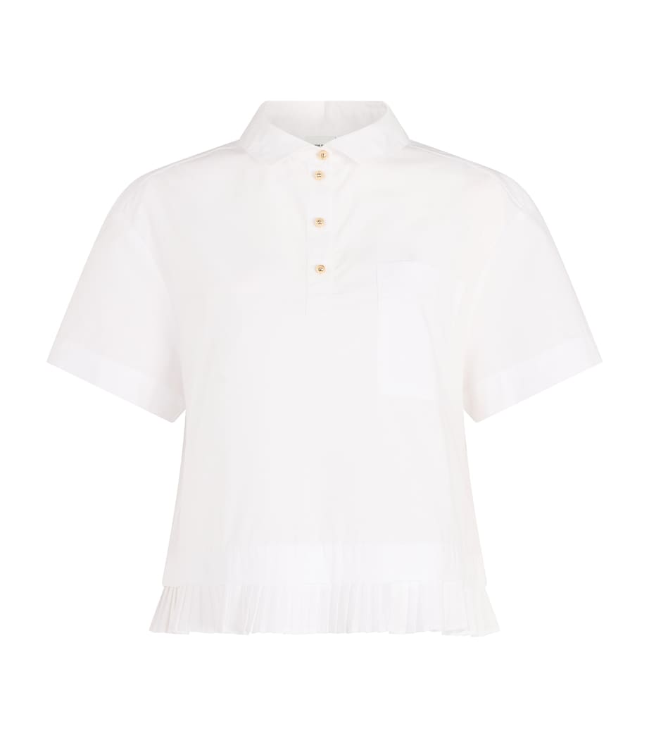 Peter Pan-Collar Top WHITE Image 1