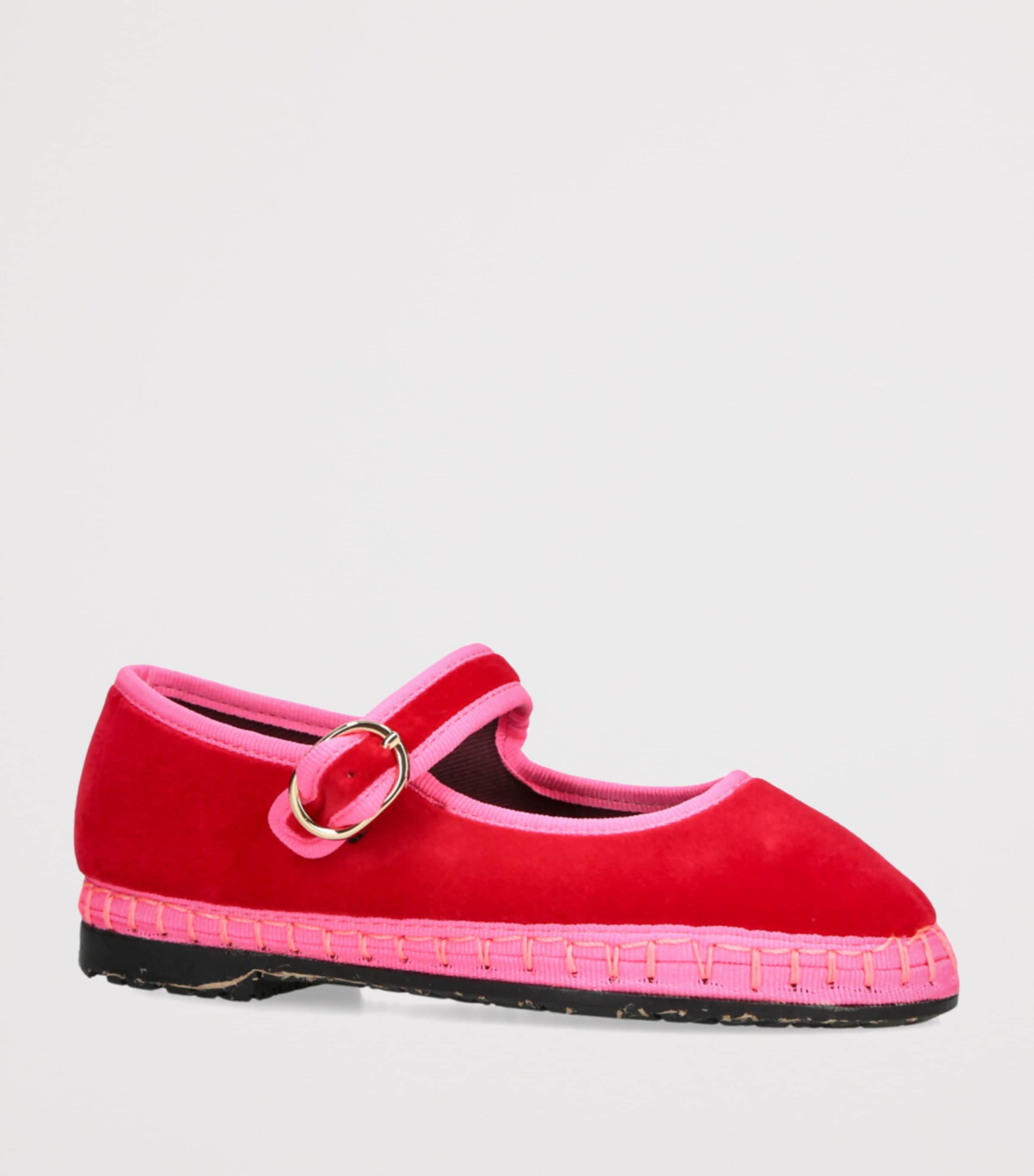 Velvet Aurelie Mary Jane Flats RED COMB Image 3