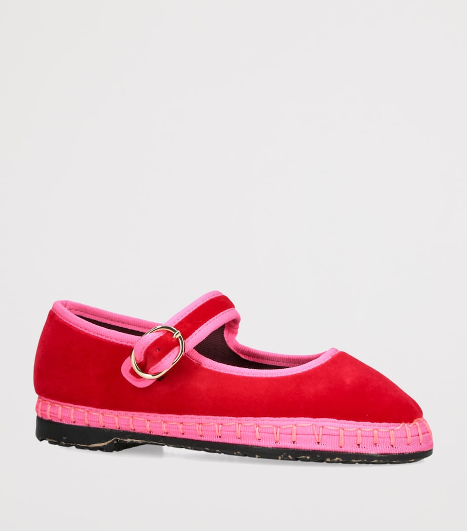 Velvet Aurelie Mary Jane Flats RED COMB Image 3