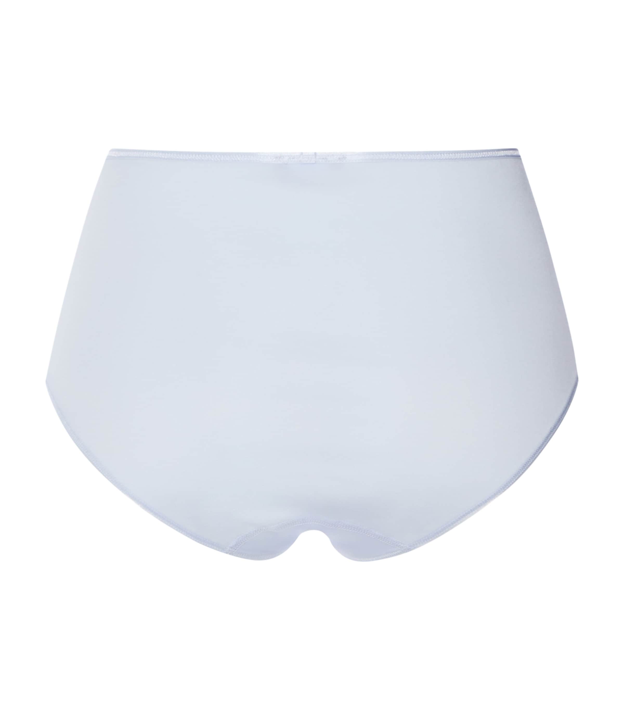 Hanro Womens Cotton Seamless Maxi Briefs Blue Dove Image 5