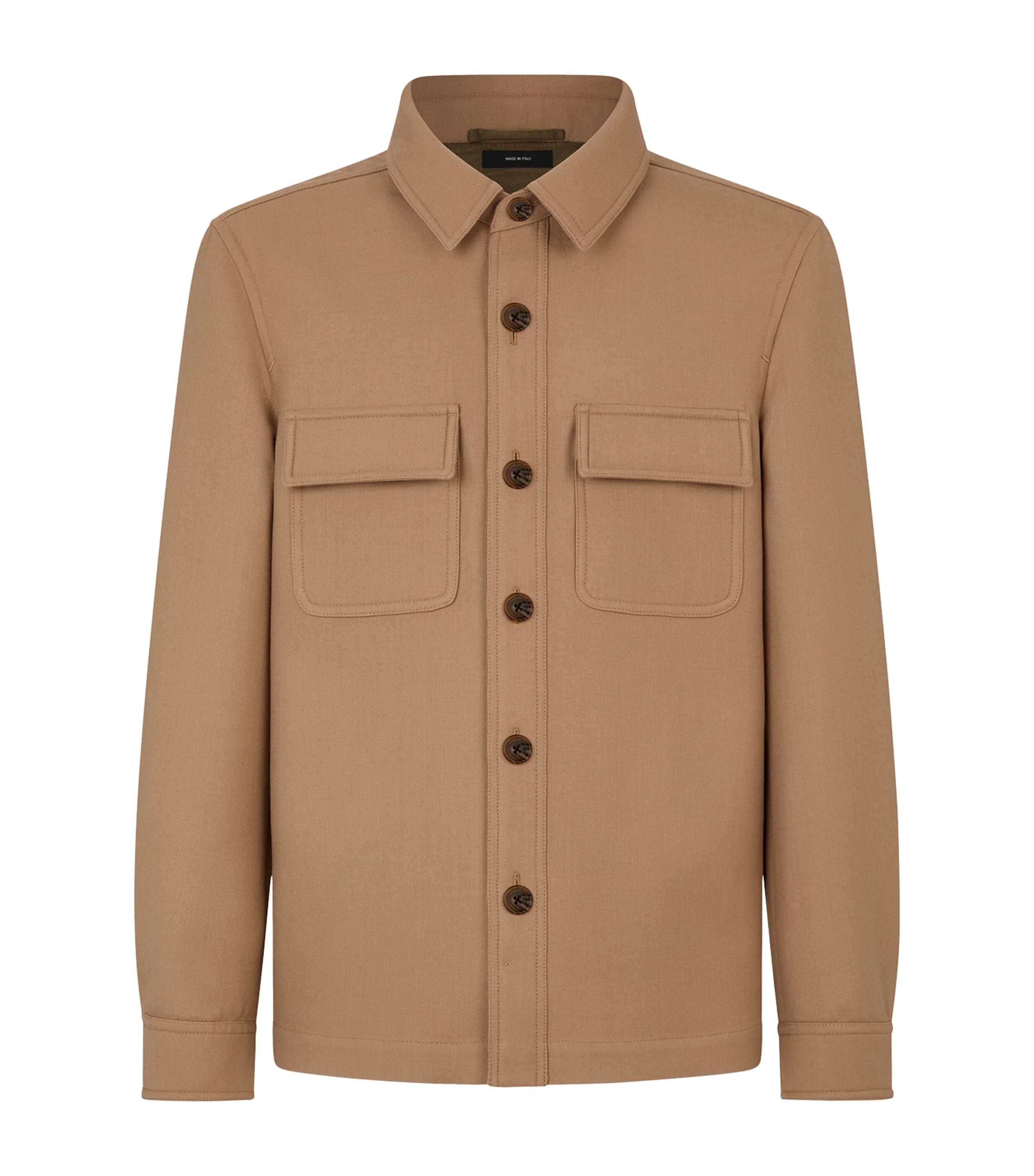 TOM FORD Mens Virgin Wool-Silk Overshirt Eas Image 1