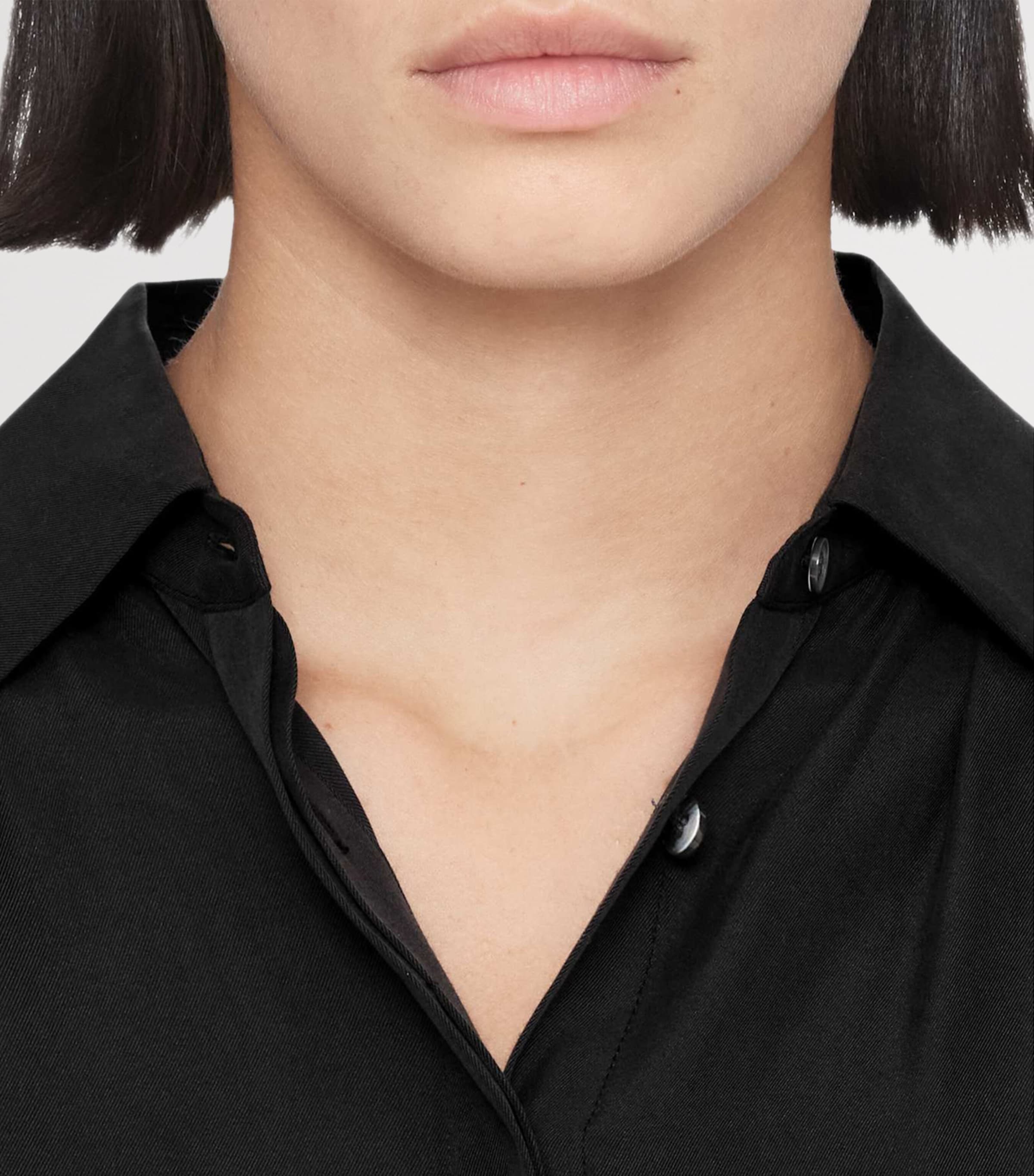 AllSaints Womens Noora Shirt Dress Washed Black Image 5