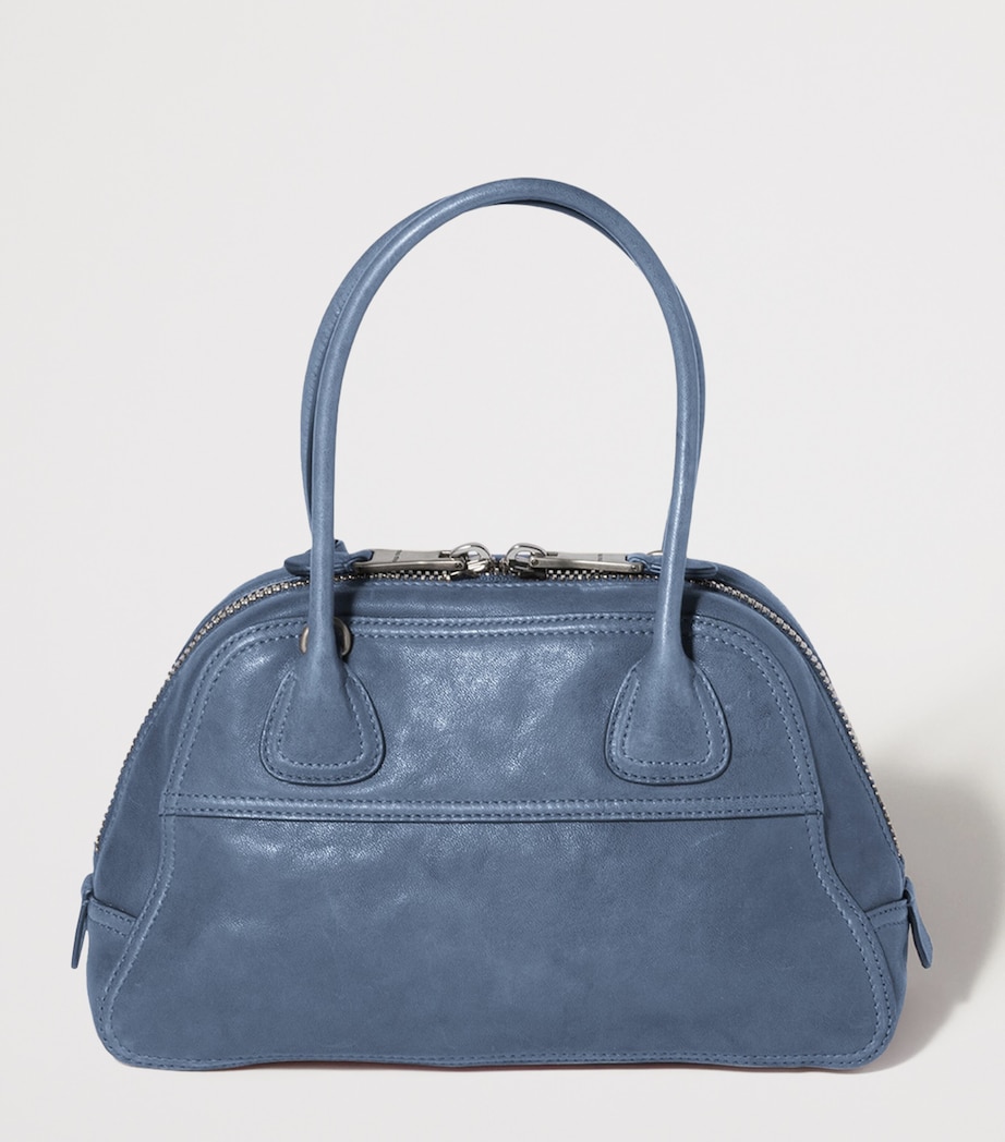 Miu Miu Nappa Leather Vivant Top-Handle Bag Blue Image 3