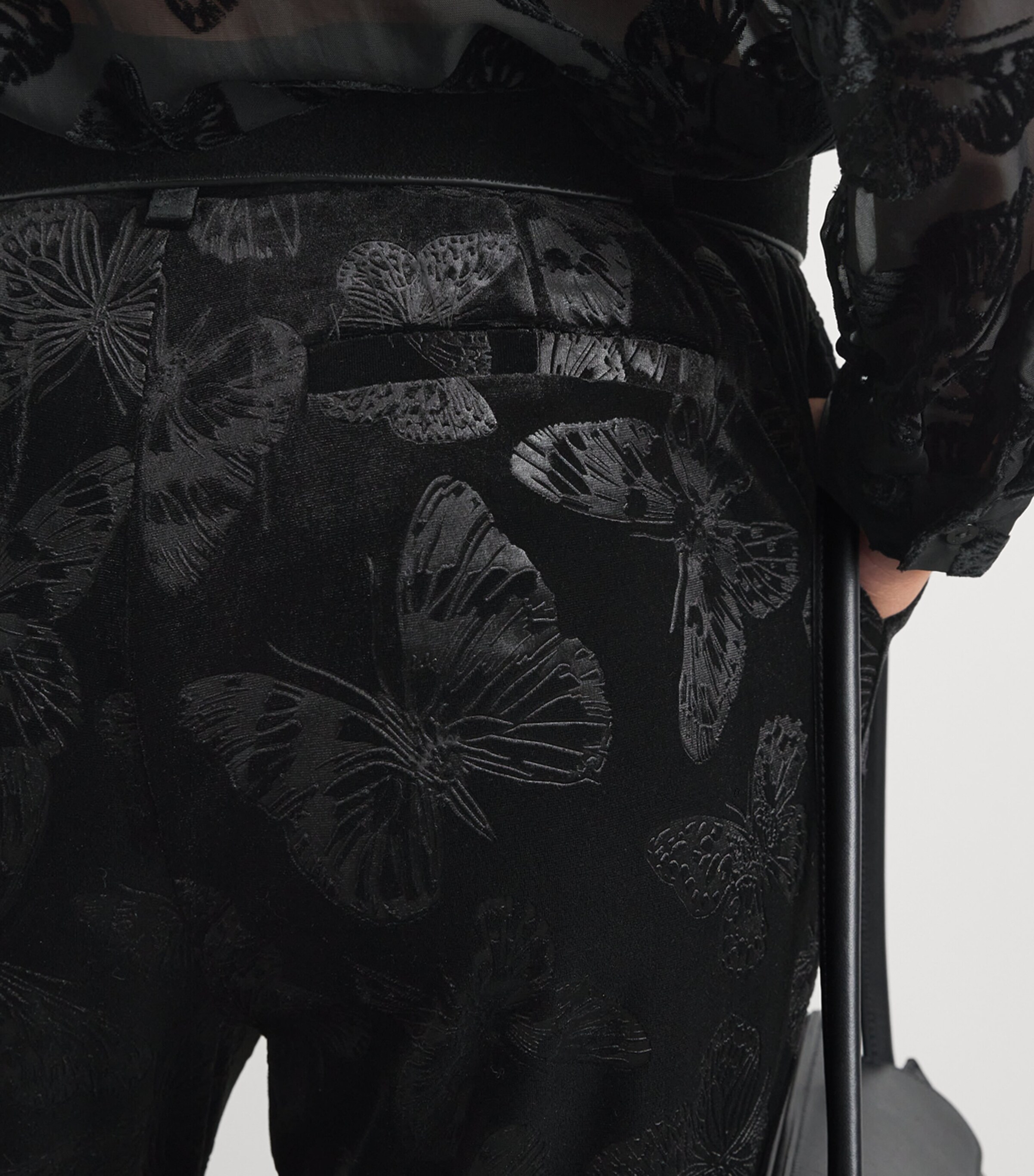 L'Agence Womens Frances Bootcut Trousers Black Butterfly Blbu Image 3