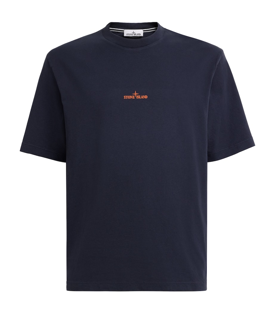Stone Island Mens Organic Cotton Logo T-Shirt Image 1