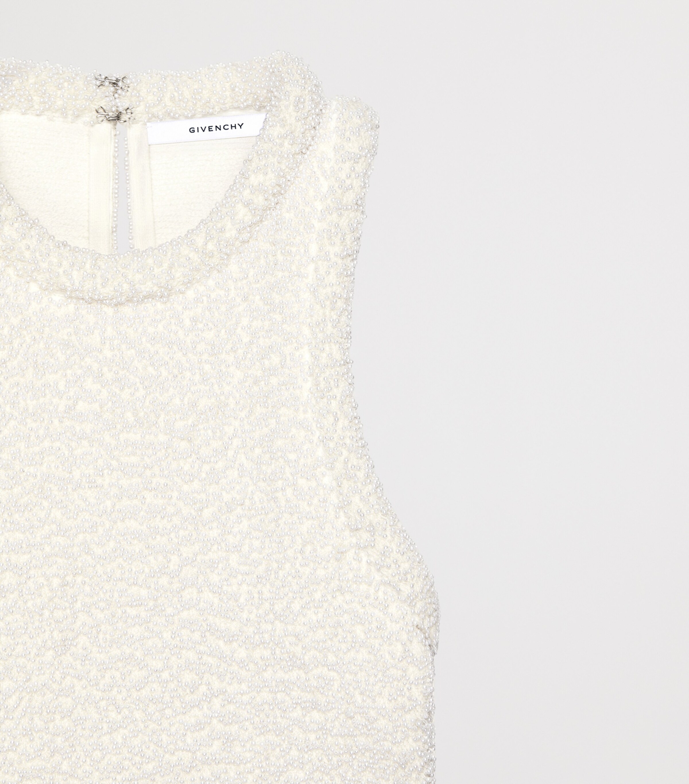 Givenchy Womens Embellished Tank Top Ivory Image 4