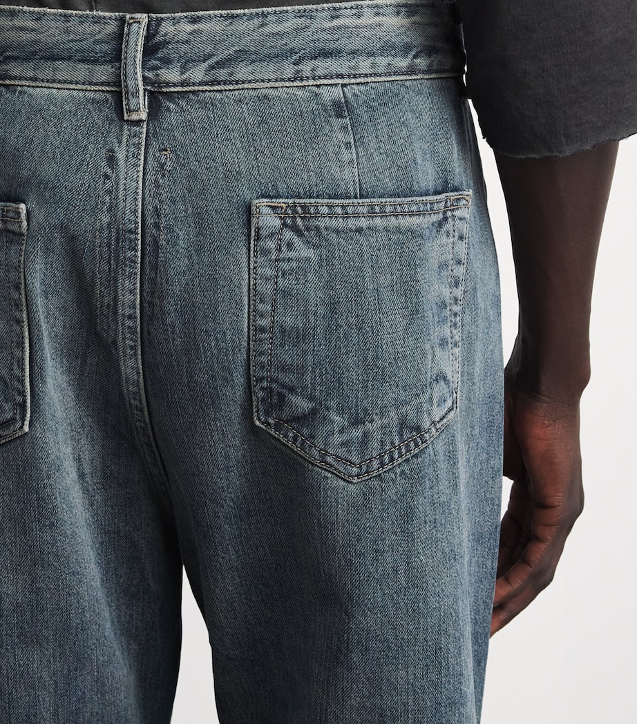 Rick Owens Mens Geth Wide-Leg Jeans Mineral Indigo Image 3