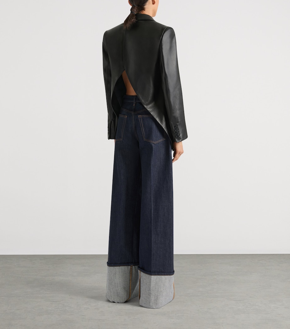 Givenchy Womens Leather Jacket Black Image 3