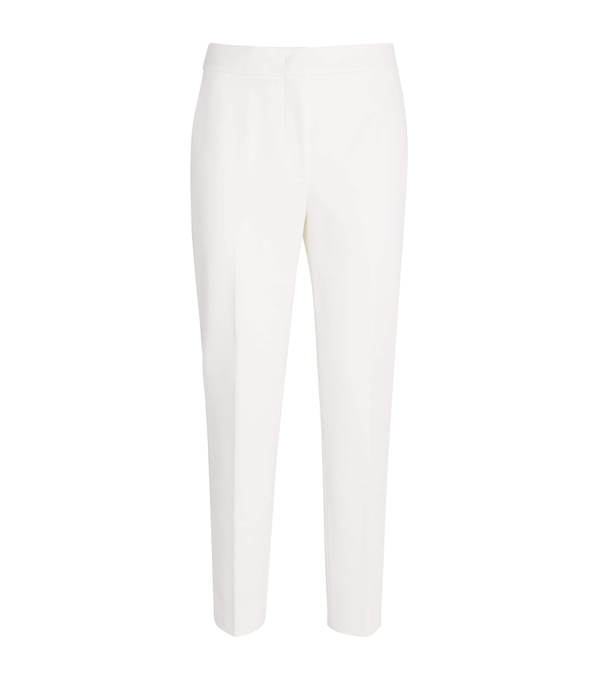 Cropped Slim Trousers WHITE Image 1