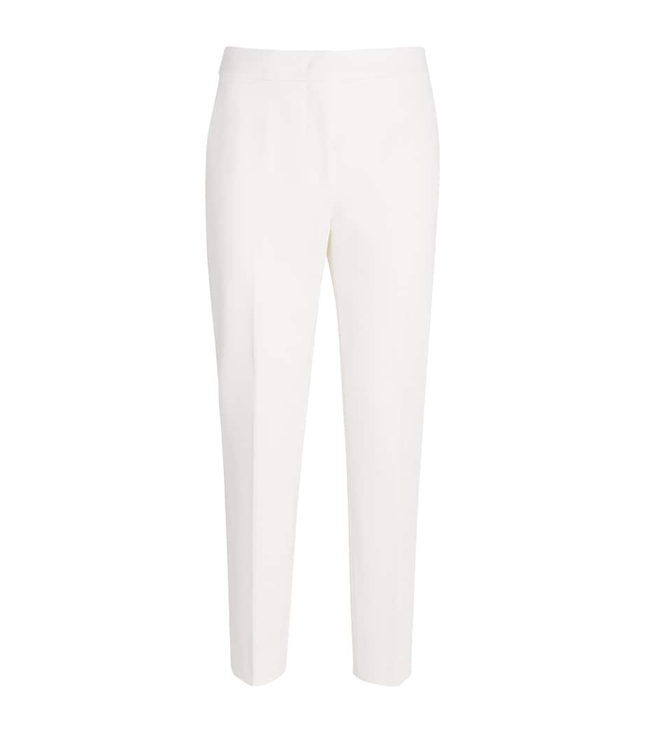 Cropped Slim Trousers WHITE Image 1