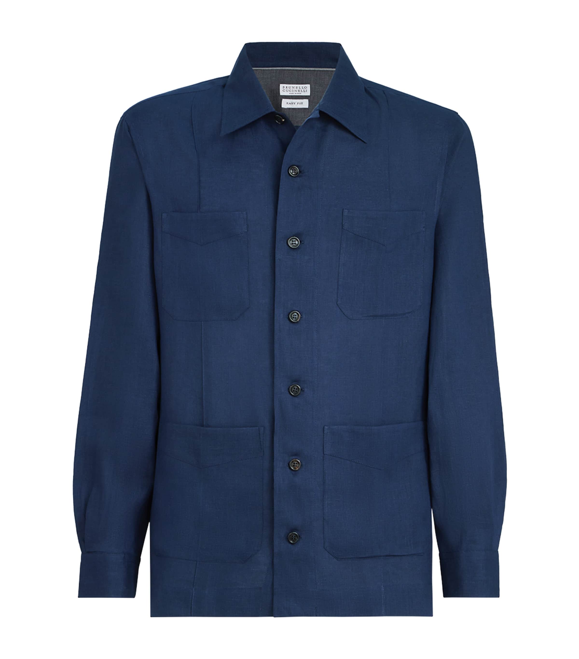 Brunello Cucinelli Mens Linen Shirt Image 1