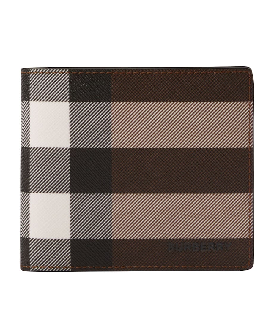 Check Bifold Coin Wallet DARK BIRCH BROWN Image 1