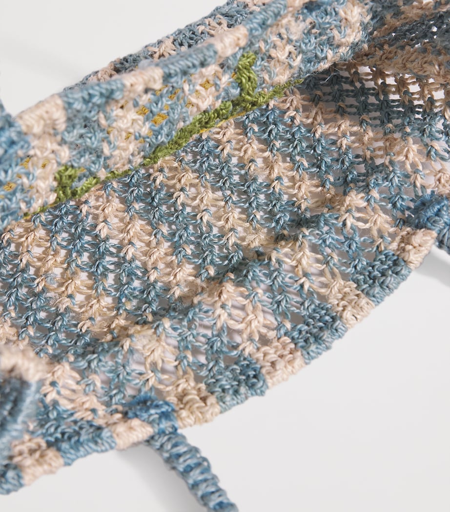 Small Stripe Lemons Tote Bag SKY NATURAL Image 4