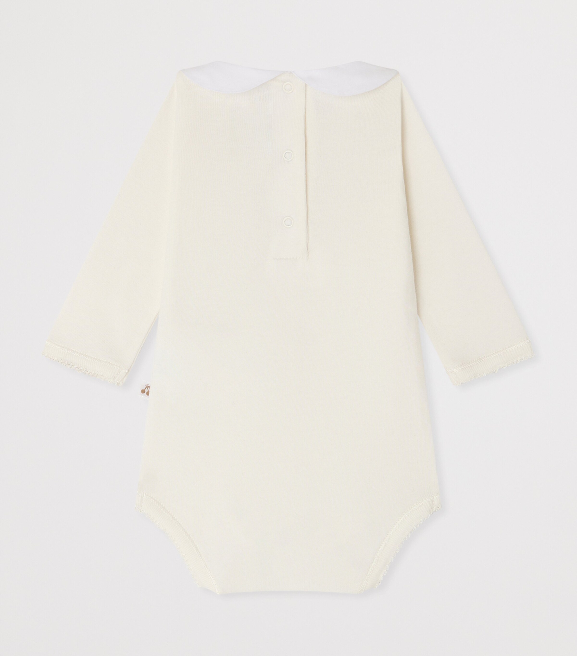Bonpoint Cotton Collared Bodysuit (1-24 Months) Blanc Lait Image 2