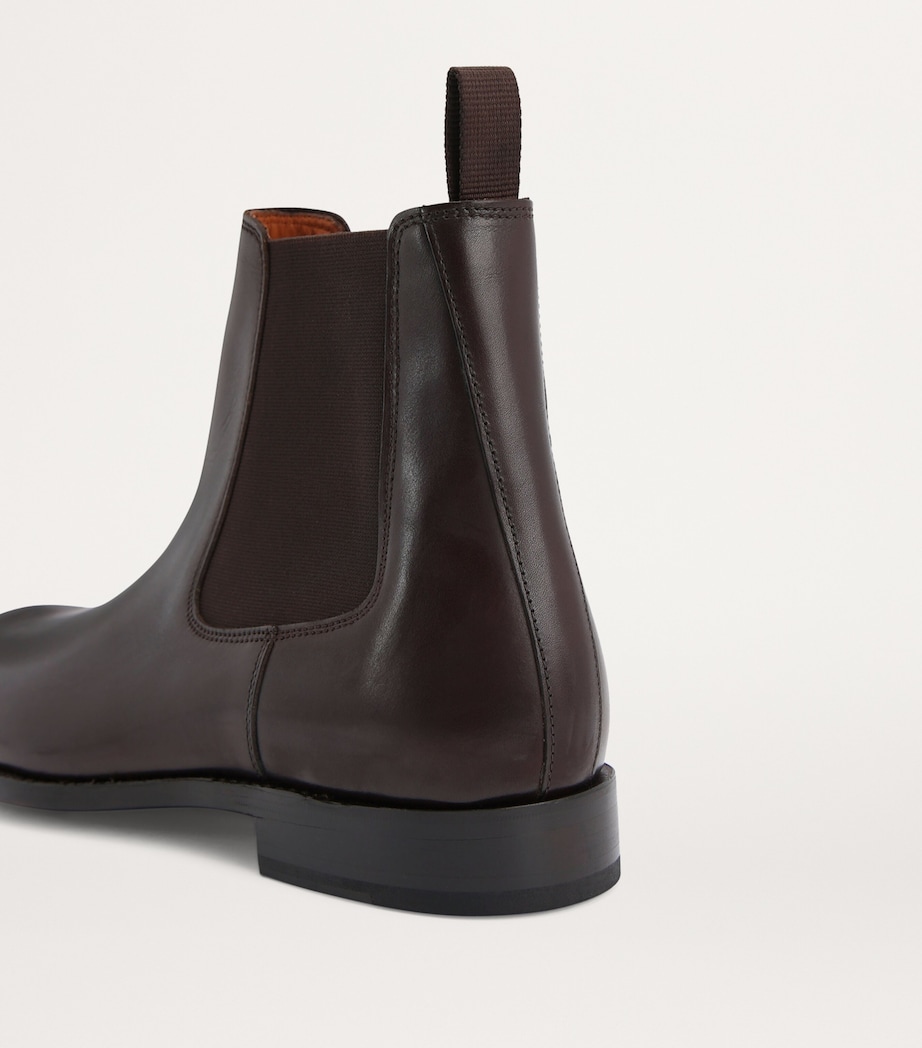 Leather Sloane Chelsea Boots DARK BROWN Image 4