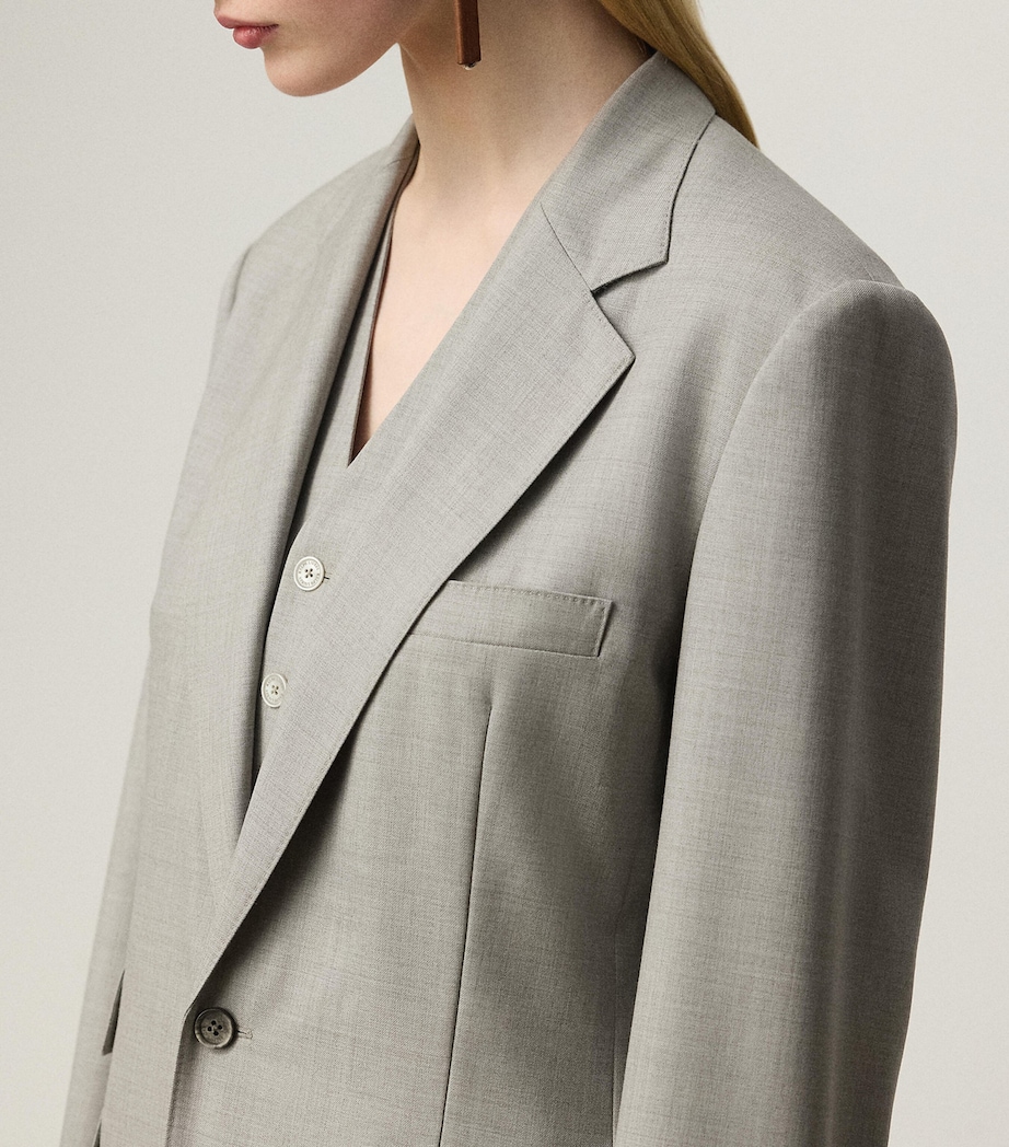 Wool Blazer PEARL GREY MELANGE Image 4