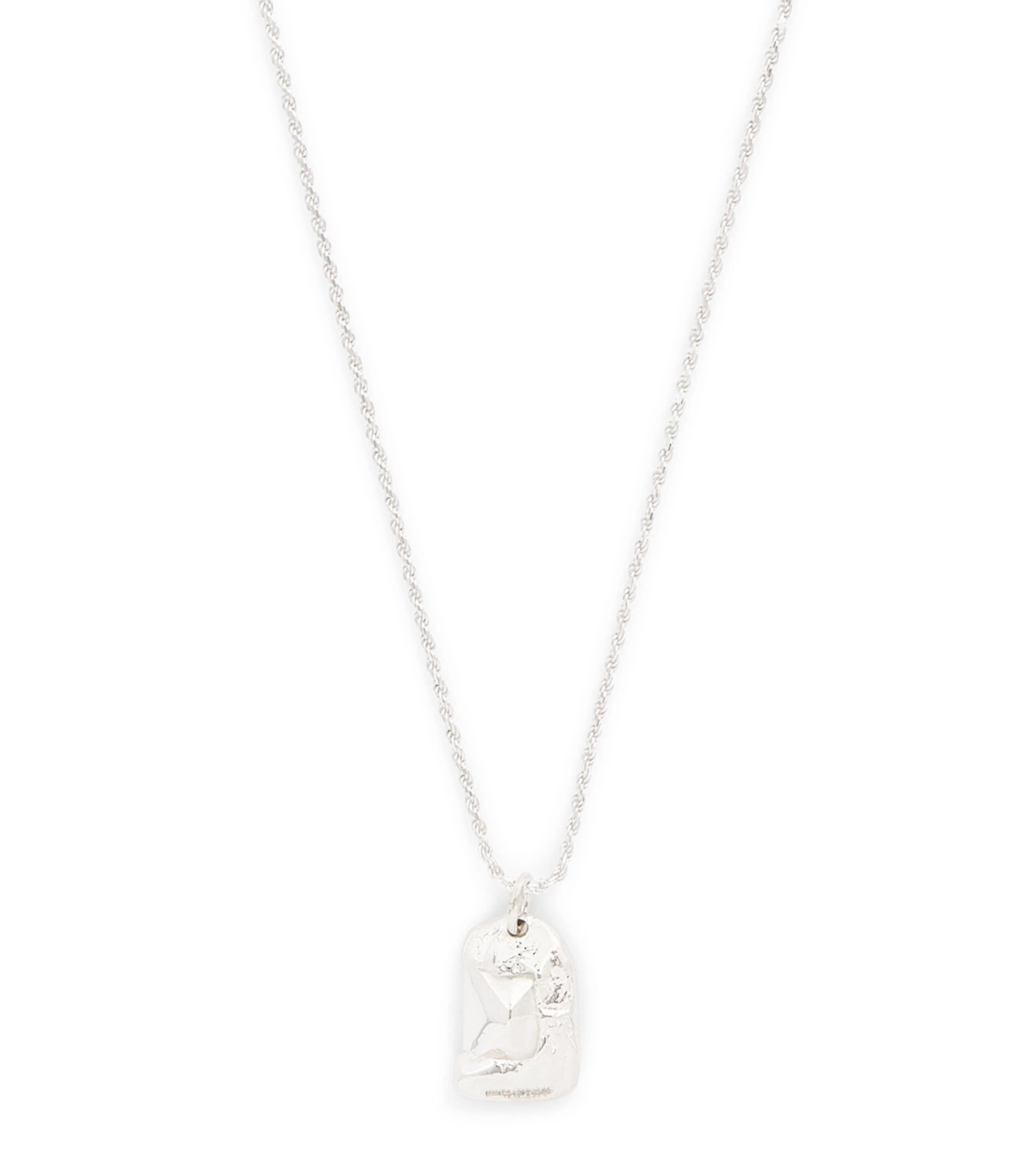 Bleue Burnham Sterling Silver Impressions Rose Pendant Necklace Silver