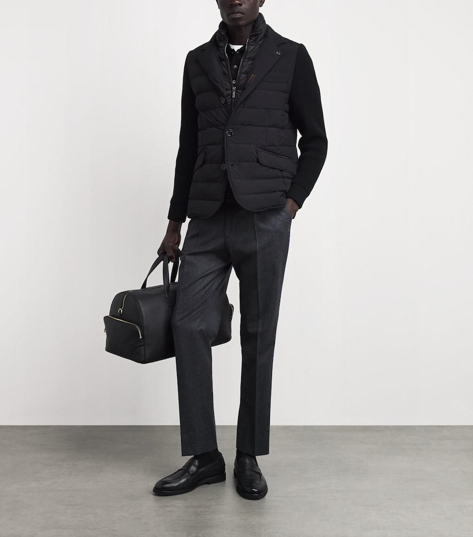 Moorer Mens Hybrid Rogers Jacket Nero Image 2