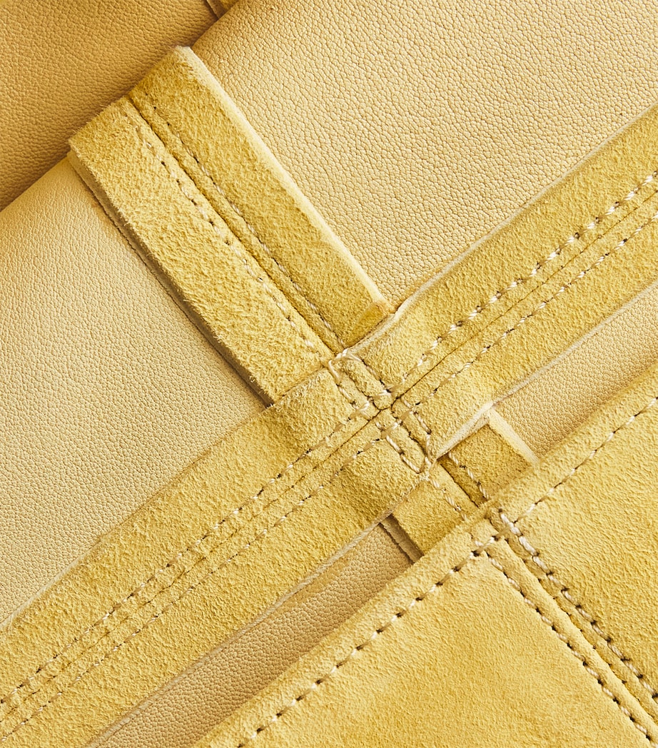 Simkhai Womens Suede Enola Trench Coat Buttercream Image 7