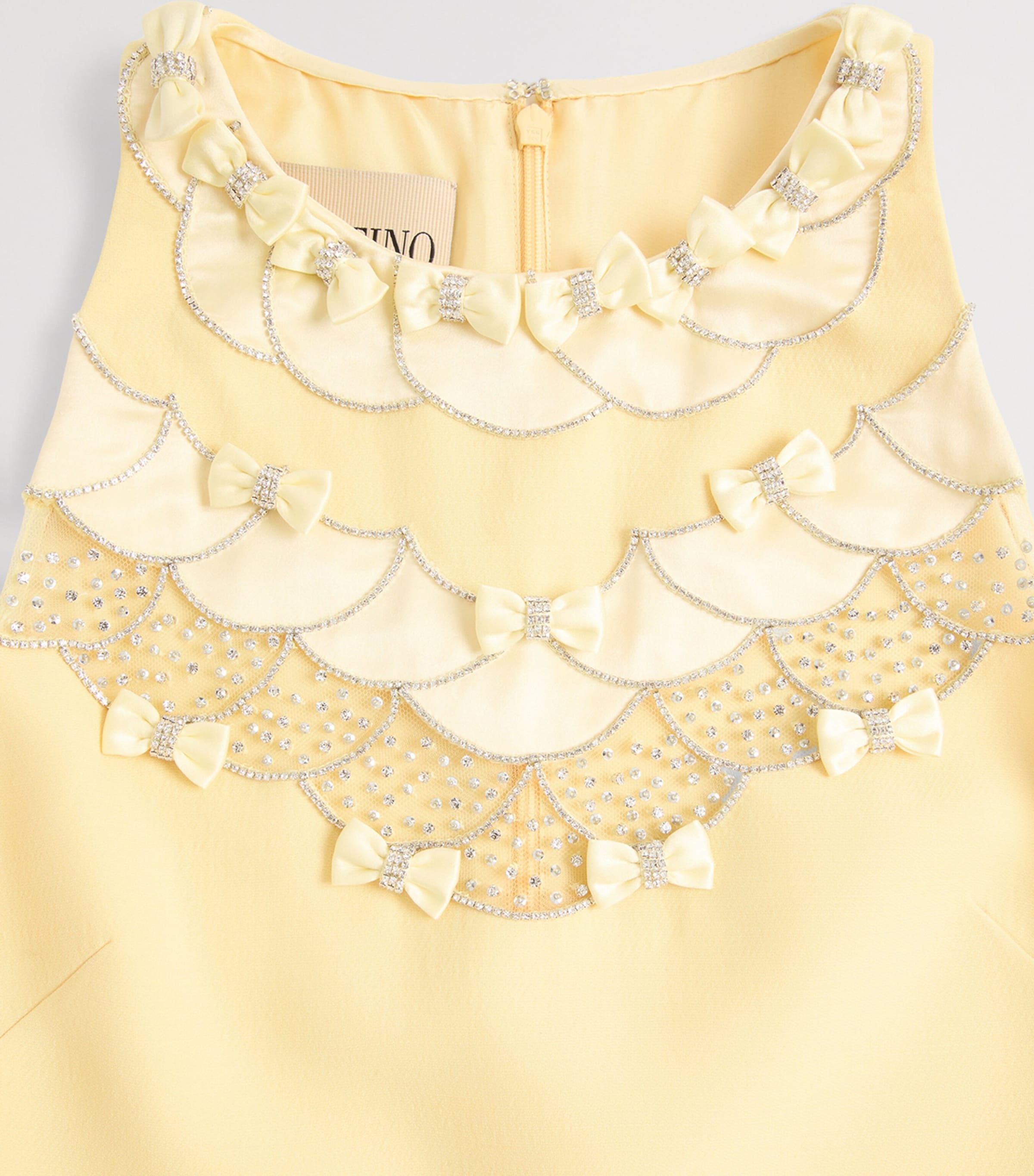 Virgin Wool-Silk Embellished Mini Dress A2X Image 3