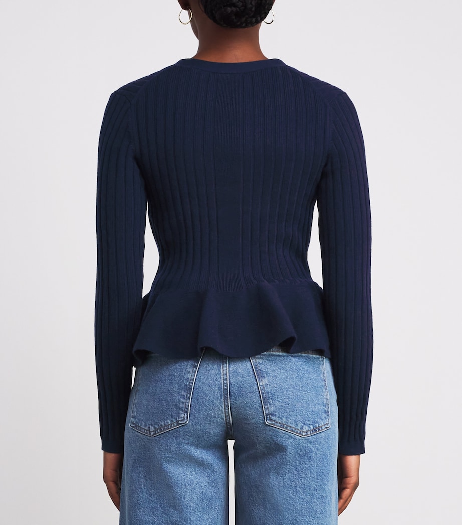 Peplum Cardigan NAVY Image 4