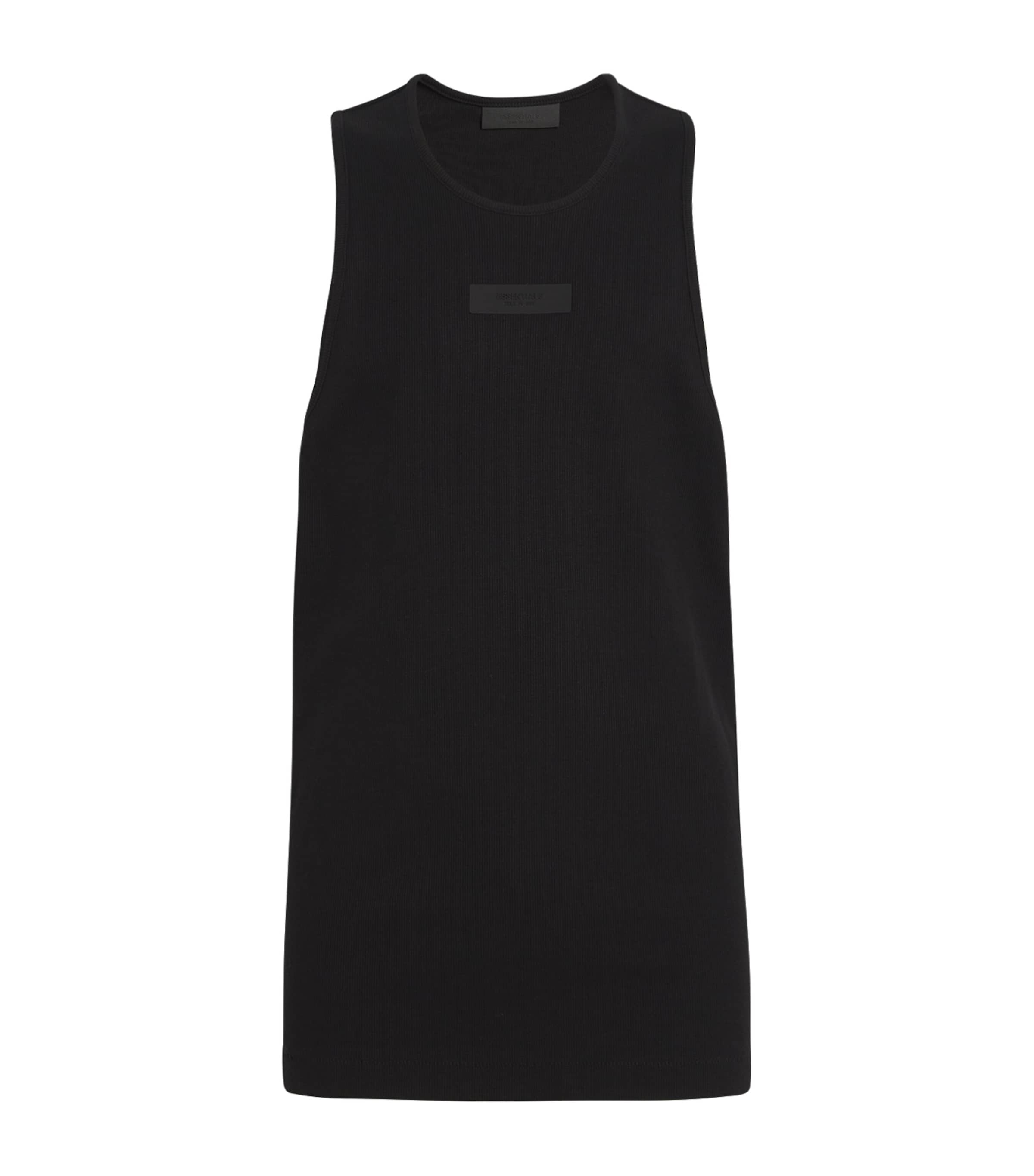 Shop Essentials Stretch-cotton Vest In Black