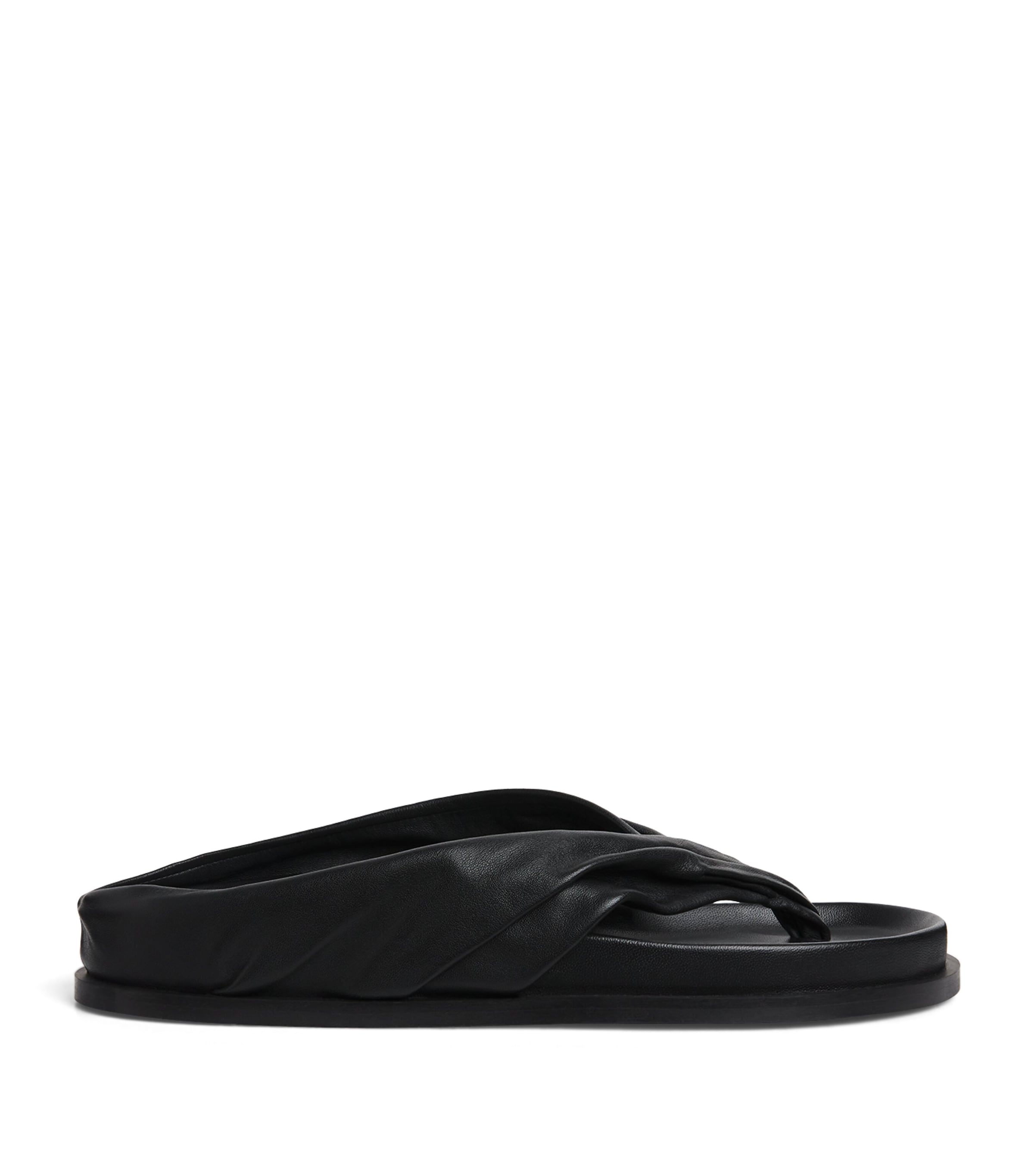 Shop A.emery Leather Shaw Sandals In Black