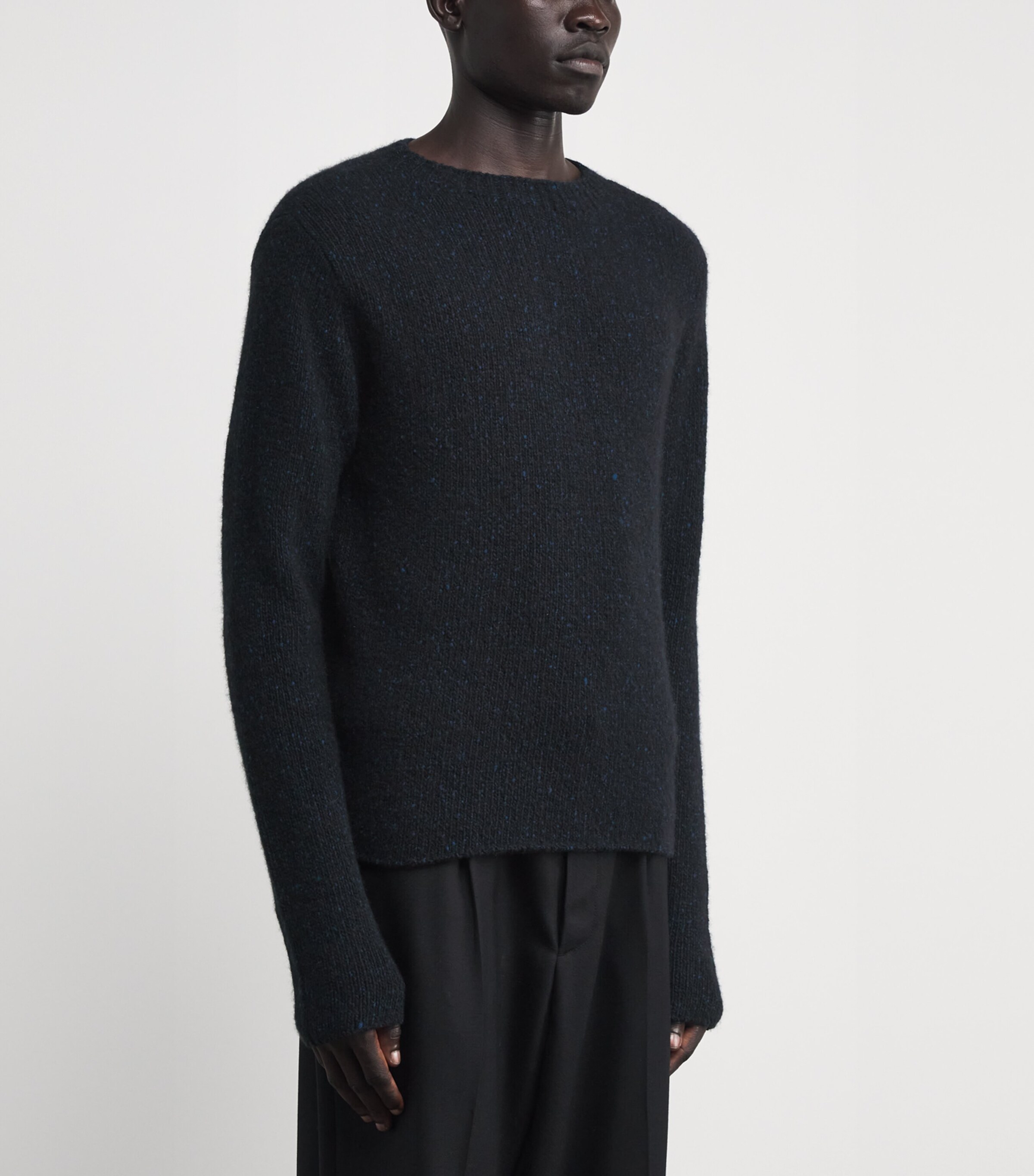 Cashmere Specked Sweater TOP NAVY BLACK Image 3