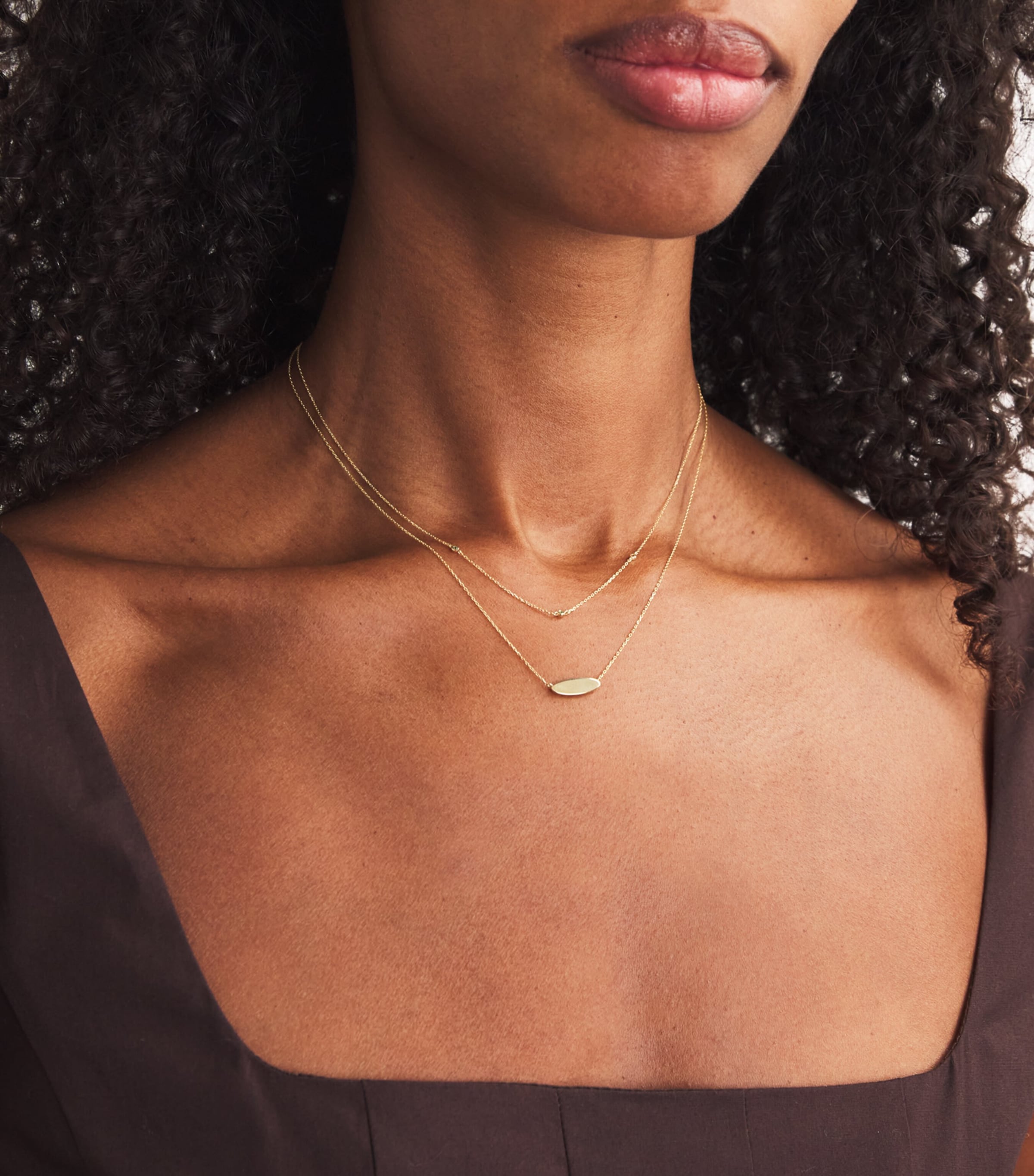 Yellow Gold and Emerald Charm Necklace GOLD Image 4