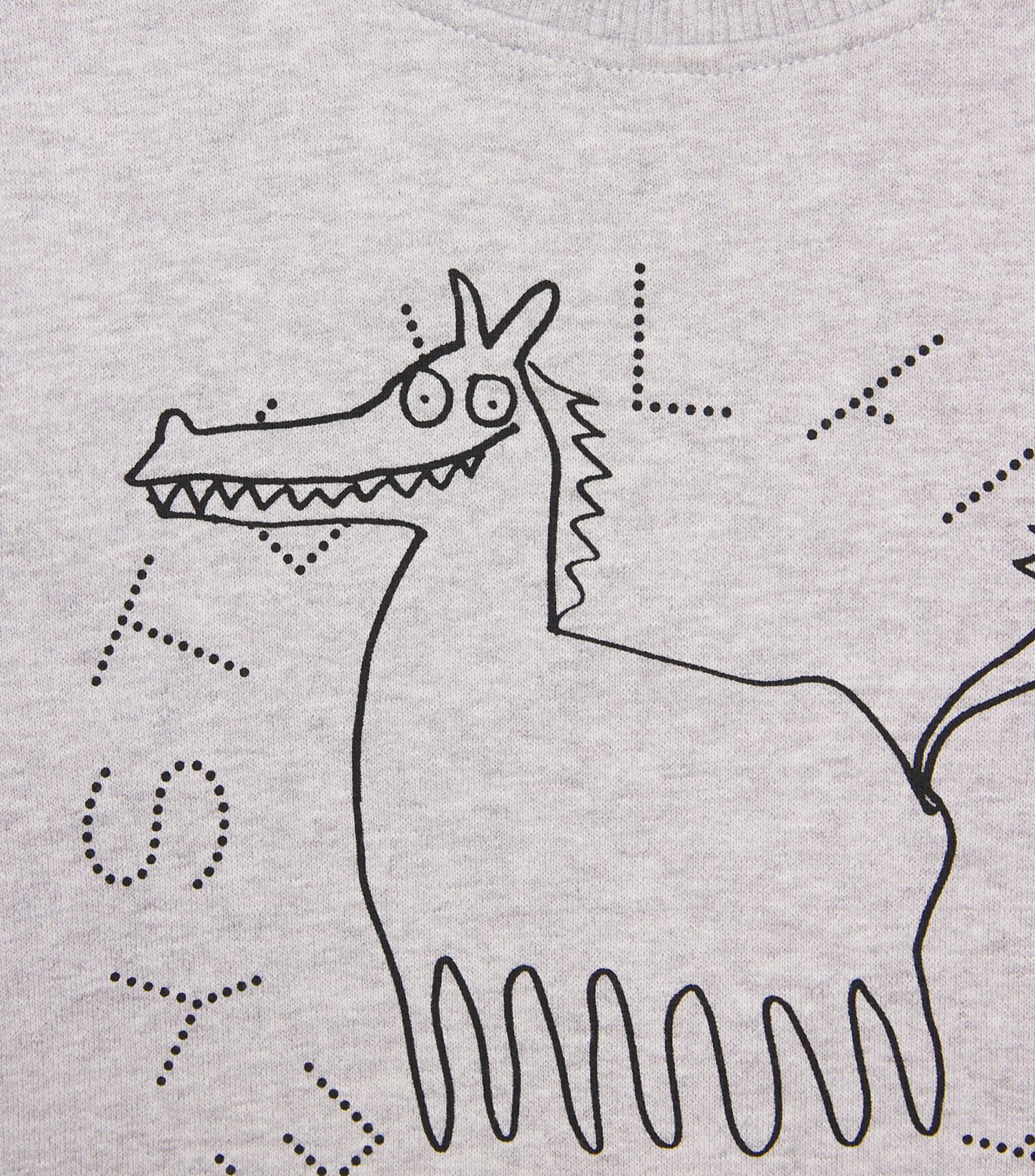 Stella McCartney Kids Cotton Logo Drawing Sweatshirt (2-14 Years) Grigio Medio Mel. Image 3