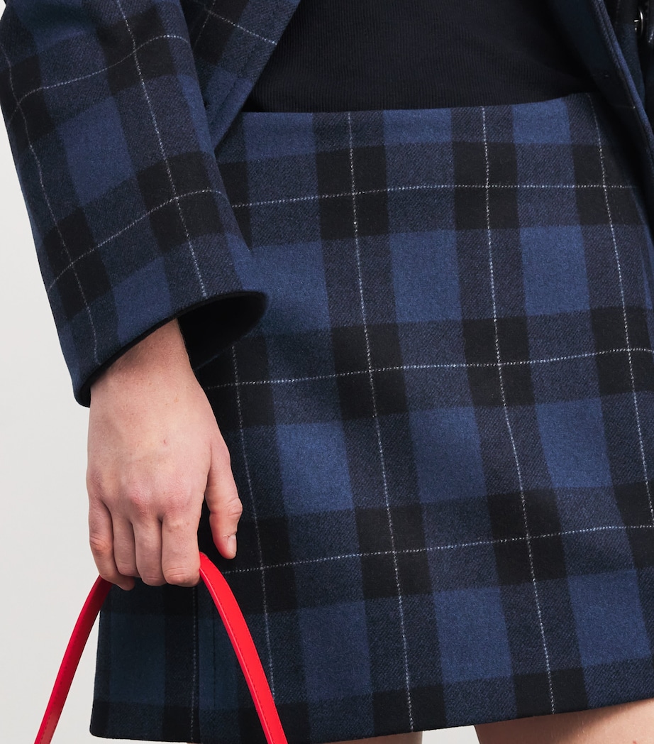 Wool-Blend Mini Skirt NAVY Image 6