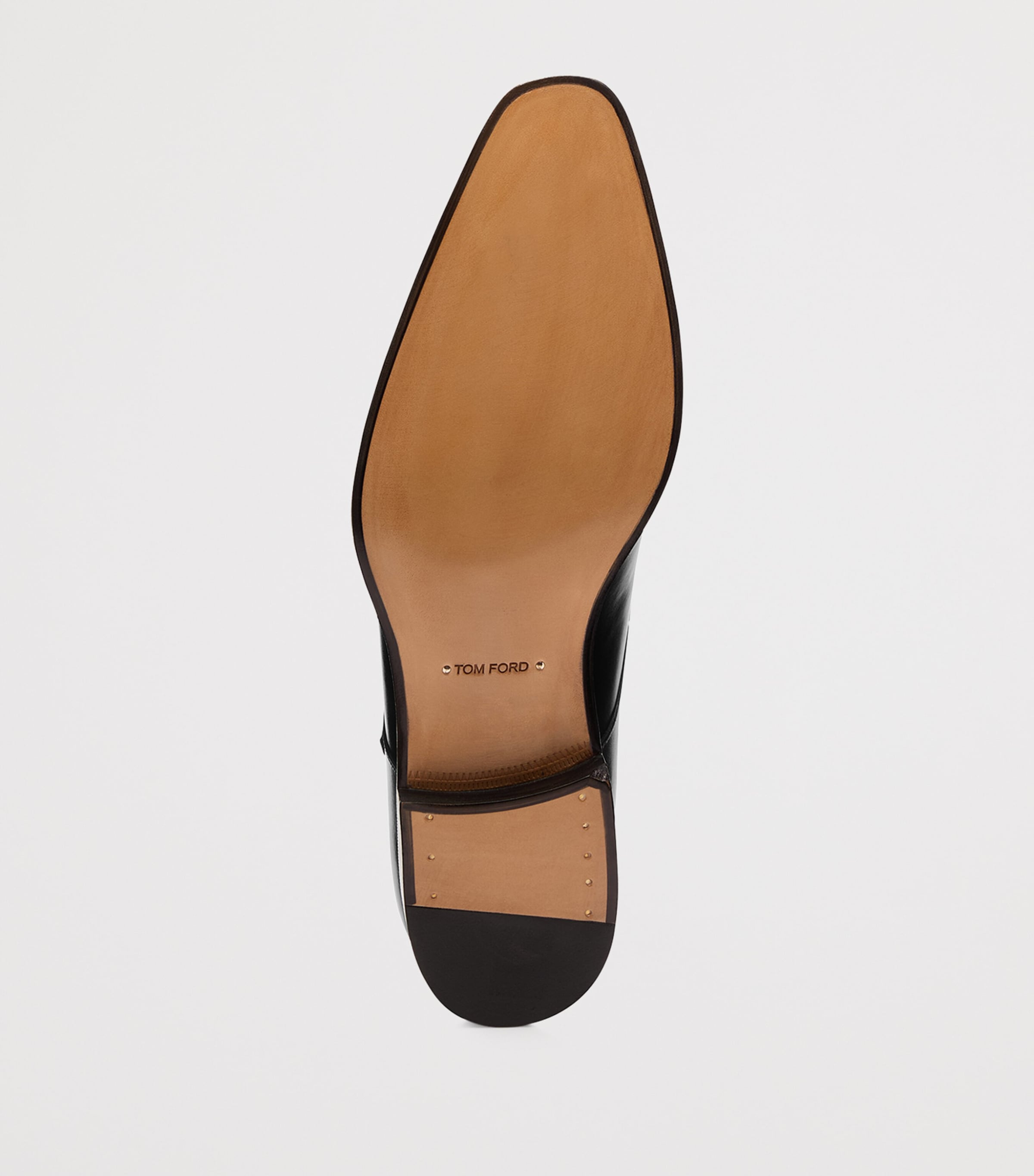 Burnished Leather Double Monk Shoes NAA Image 4