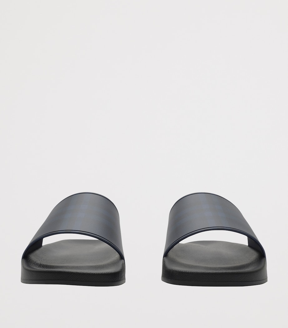 Burberry Check Slides Navy Ip Check Image 2