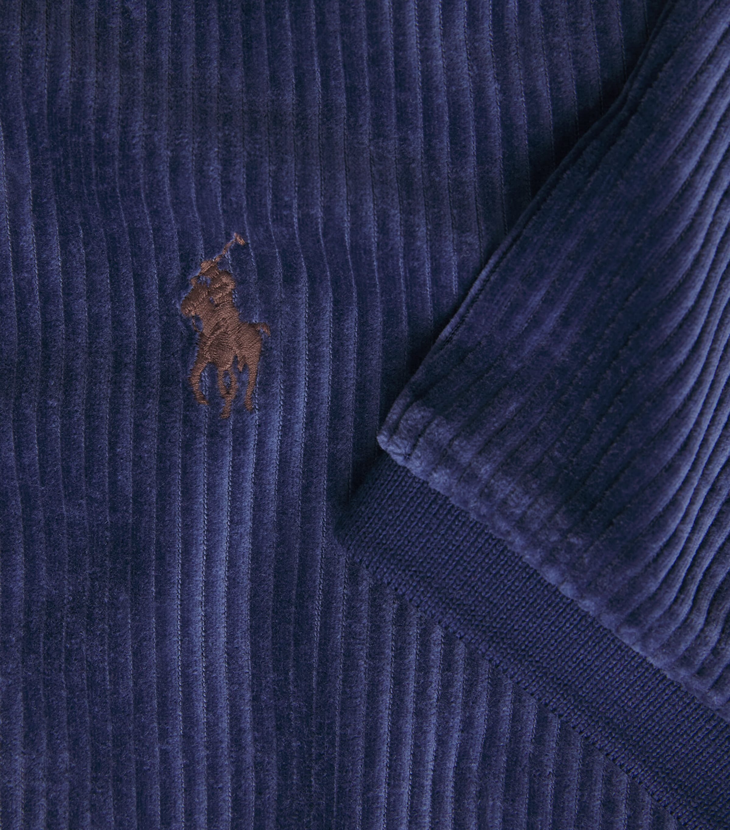 Polo Ralph Lauren Mens Corduroy Polo Pony Polo Shirt Newport Navy Image 6
