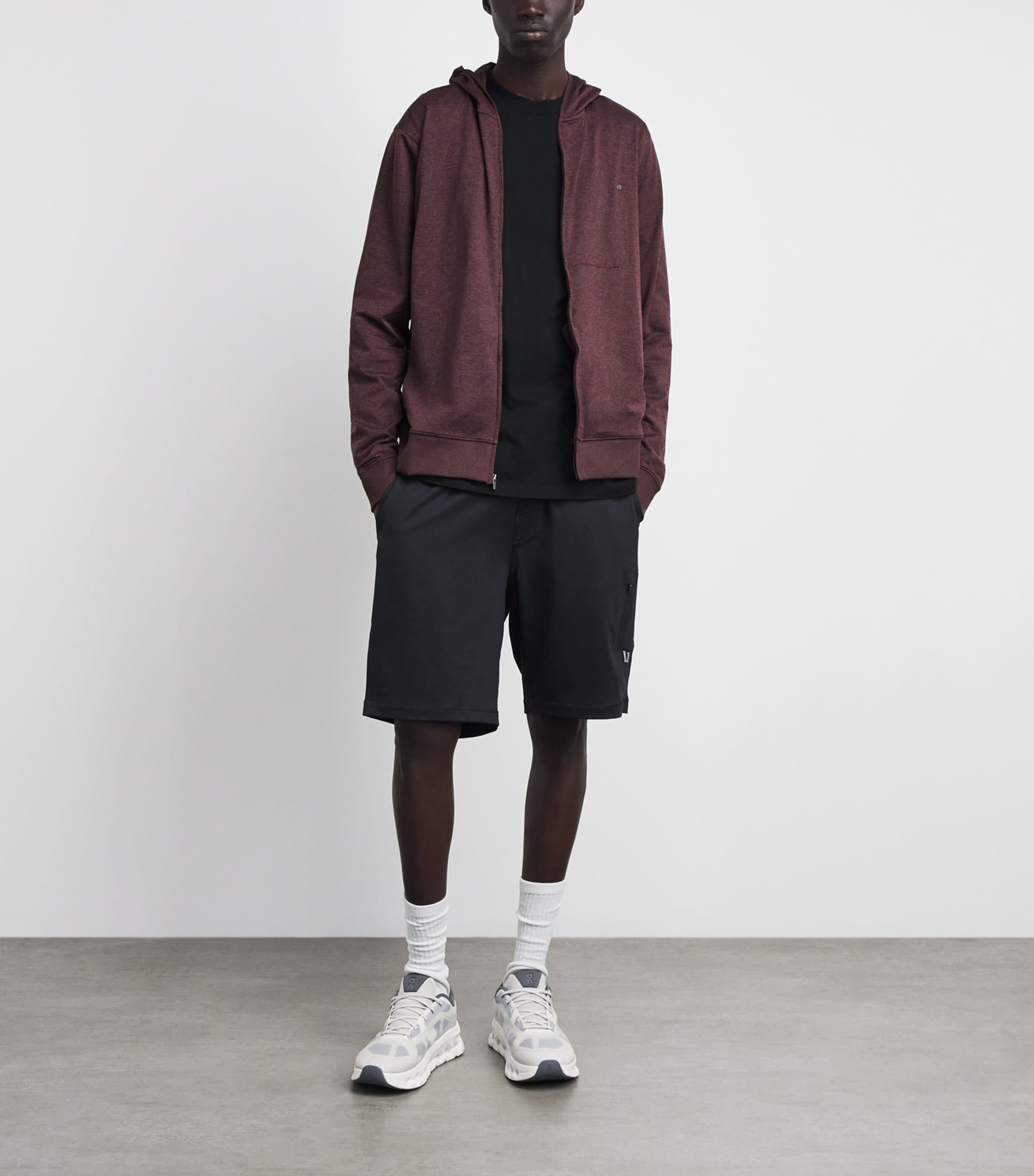 VUORI Mens Ponto Zip-Up Hoodie Boh Boysenberry Image 2
