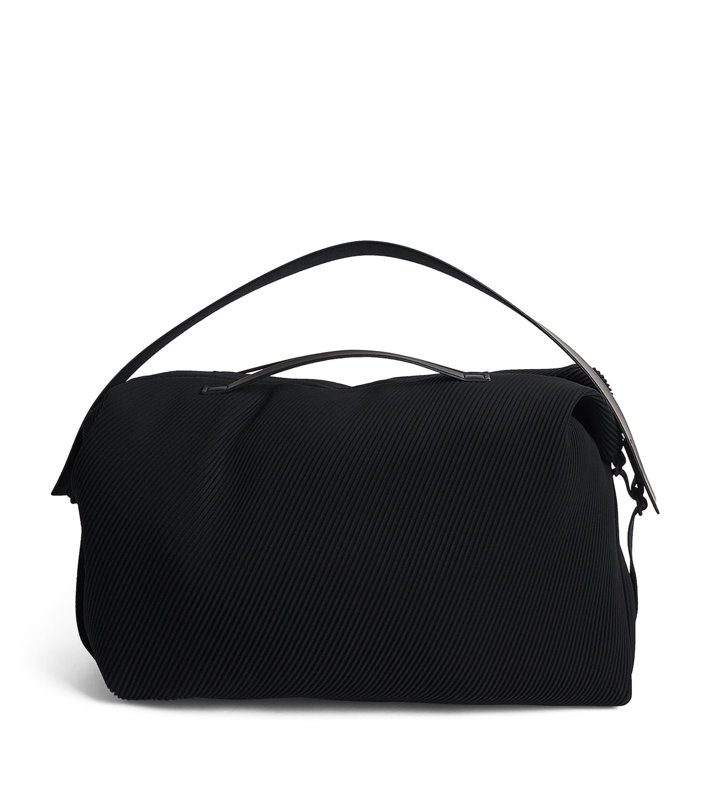 Pleated Duffle Bag 15-BLACK Image 1