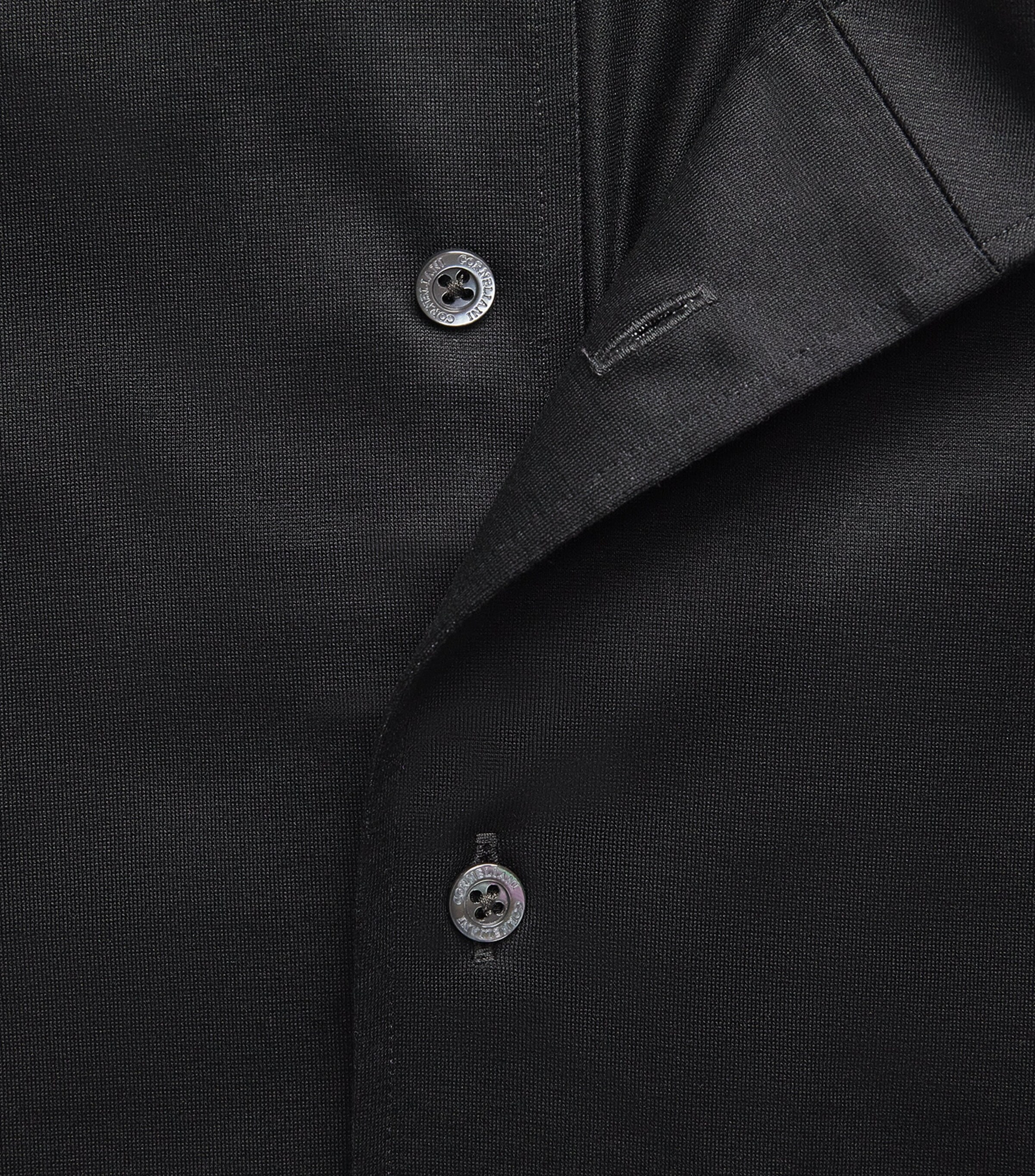 Corneliani Mens Cotton Jersey Shirt Black Image 6