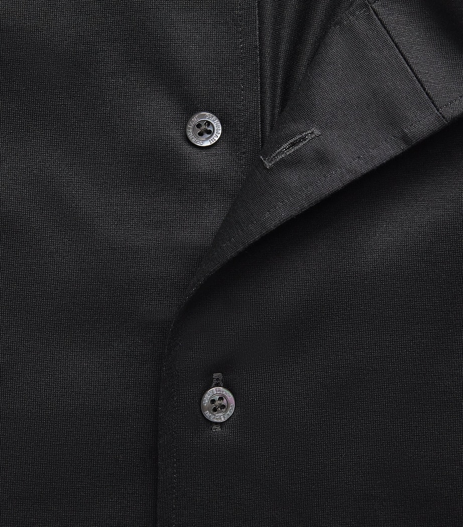Corneliani Mens Cotton Jersey Shirt Black Image 6