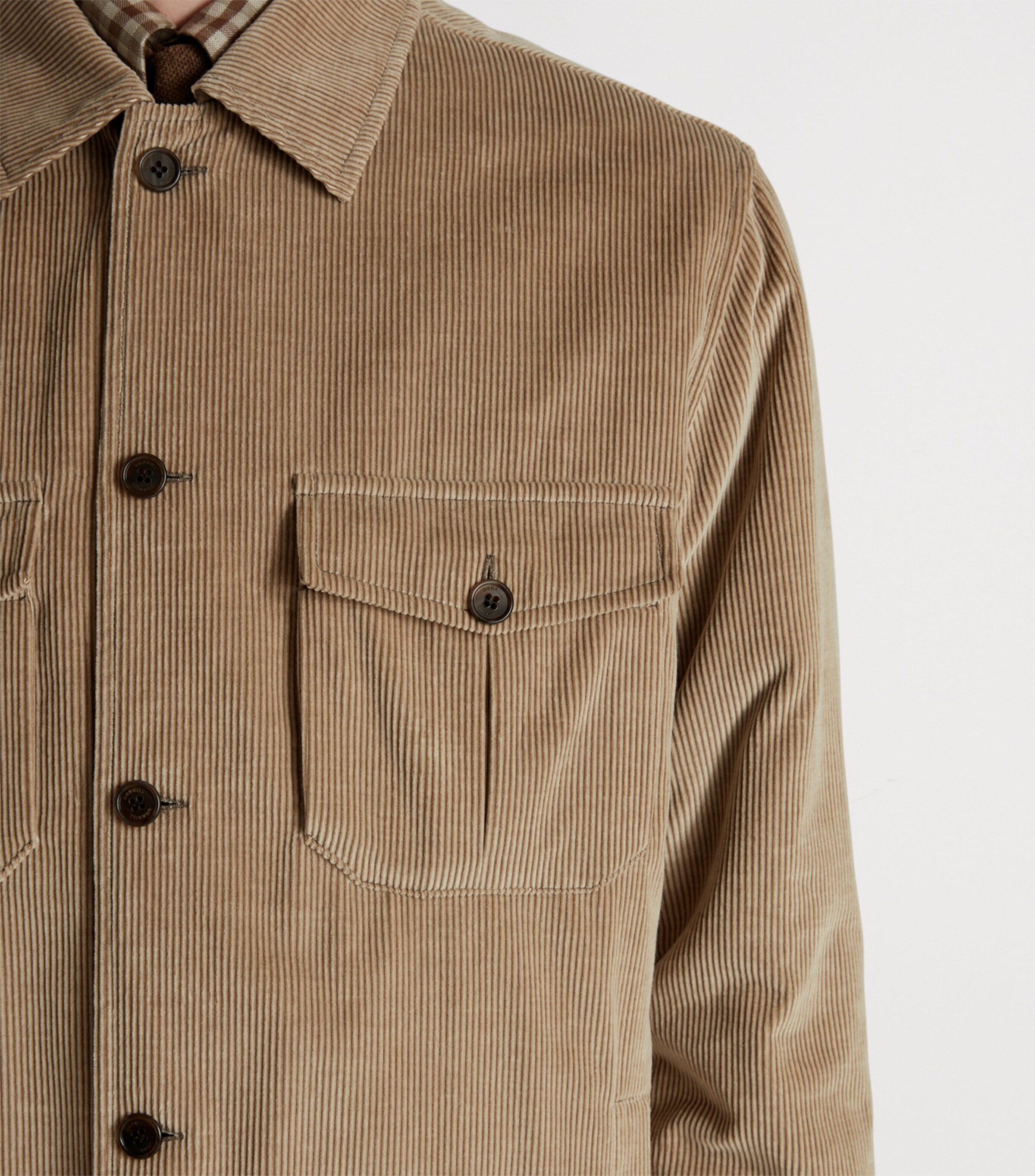 Cotton-Cashmere Corduroy Reversible Overshirt 286SHADED BEIGE Image 7