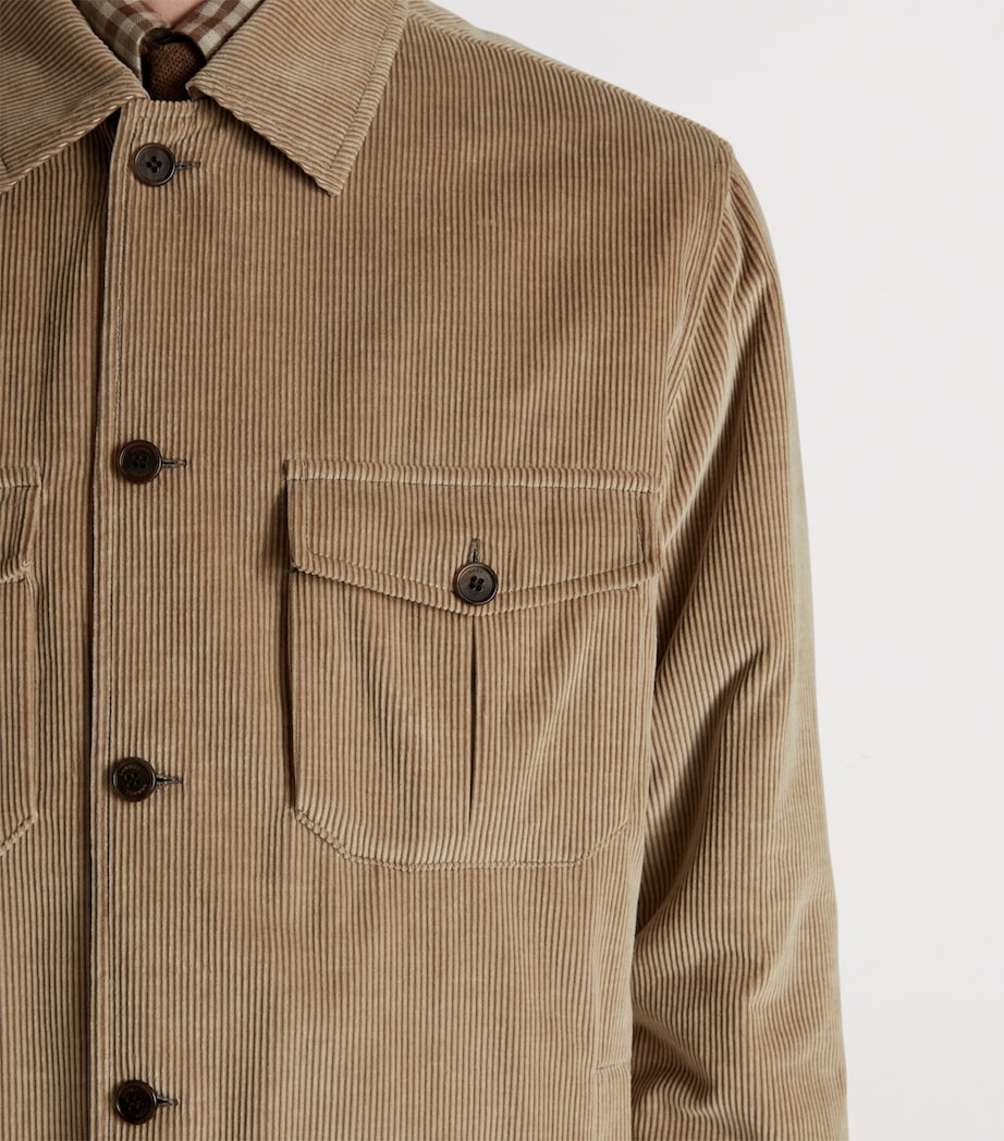 Cotton-Cashmere Corduroy Reversible Overshirt 286SHADED BEIGE Image 7