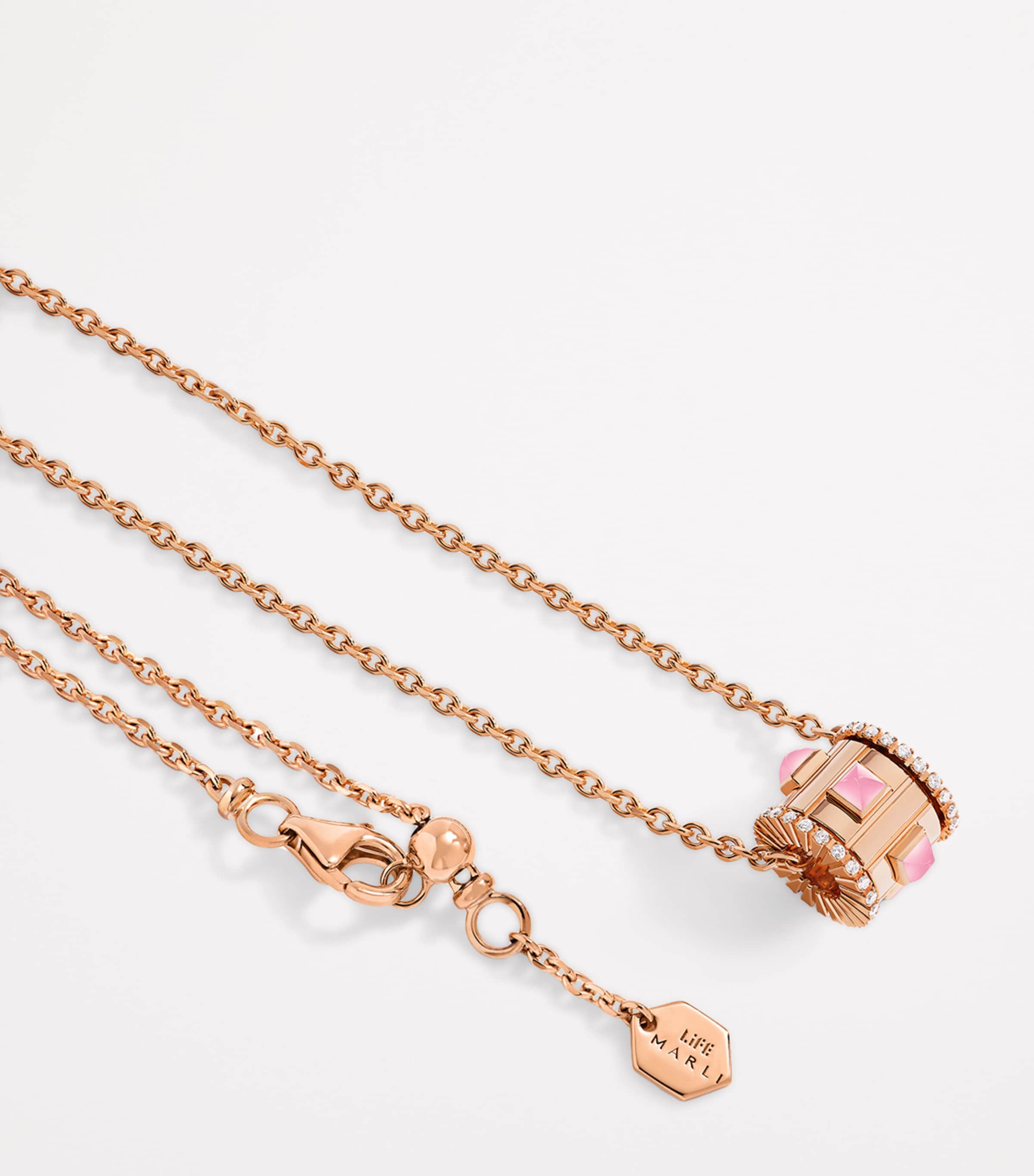Rose Gold, Diamond and Quartzite LIFE Necklace ROSE GOLD Image 2
