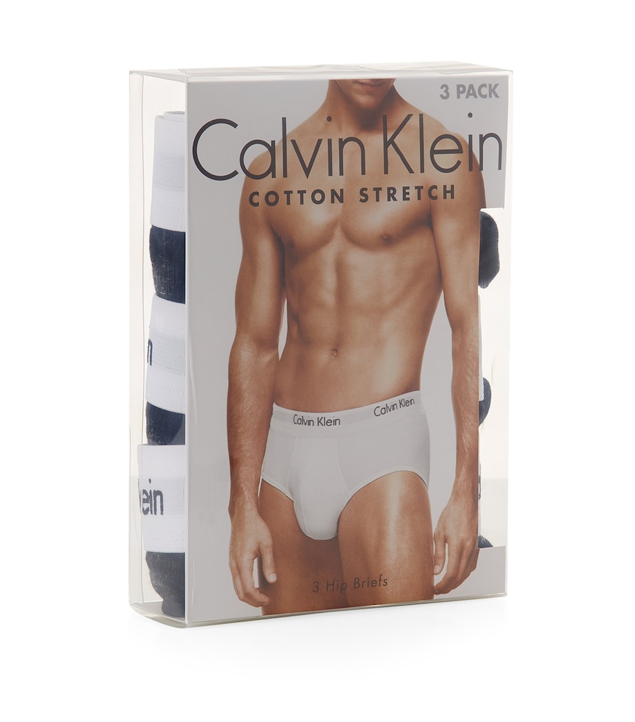 Cotton Stretch Hip Briefs (Pack of 3) BLACK Image 3