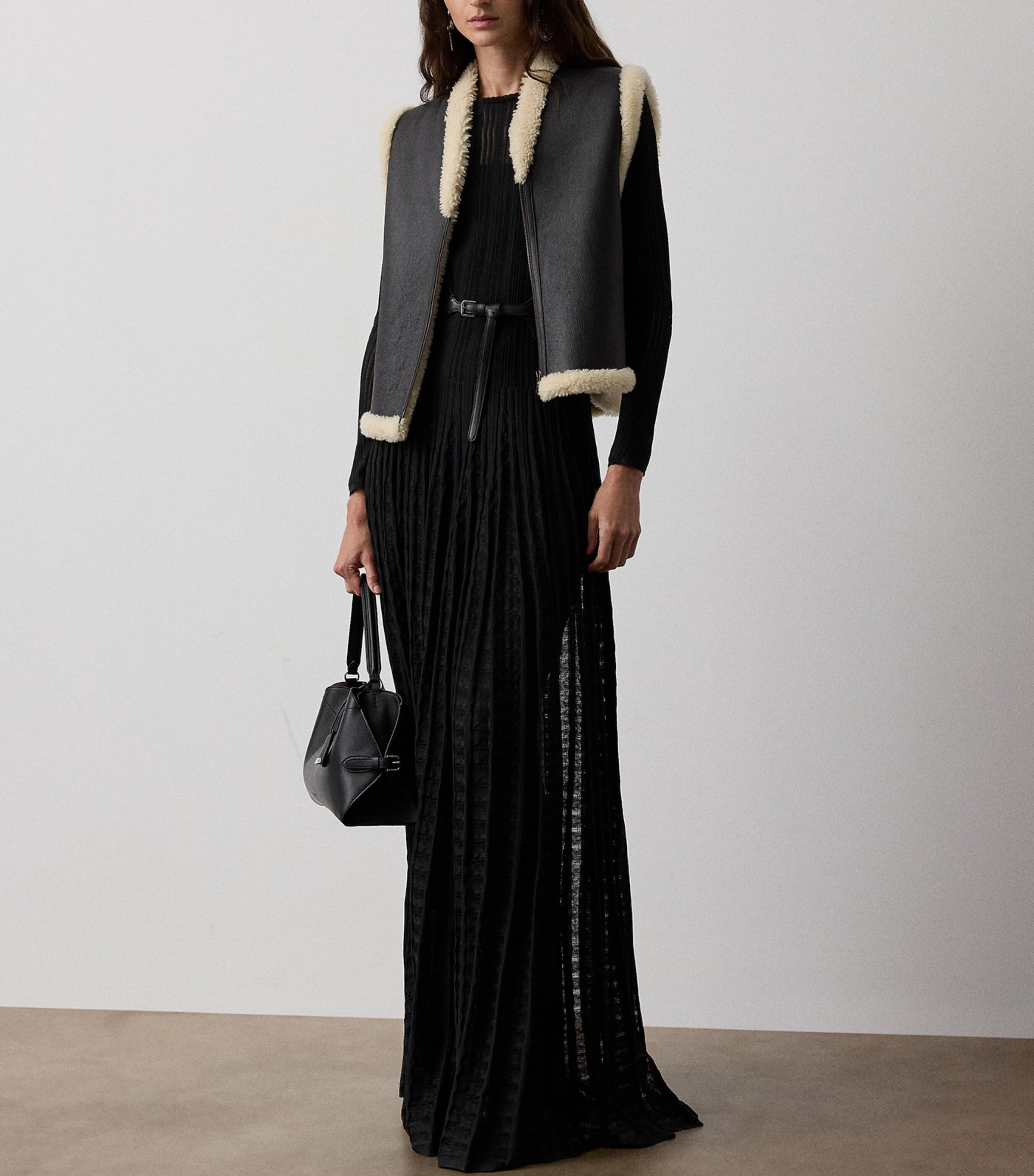 Shearling Tamlin Gilet DARK BROWN Image 2