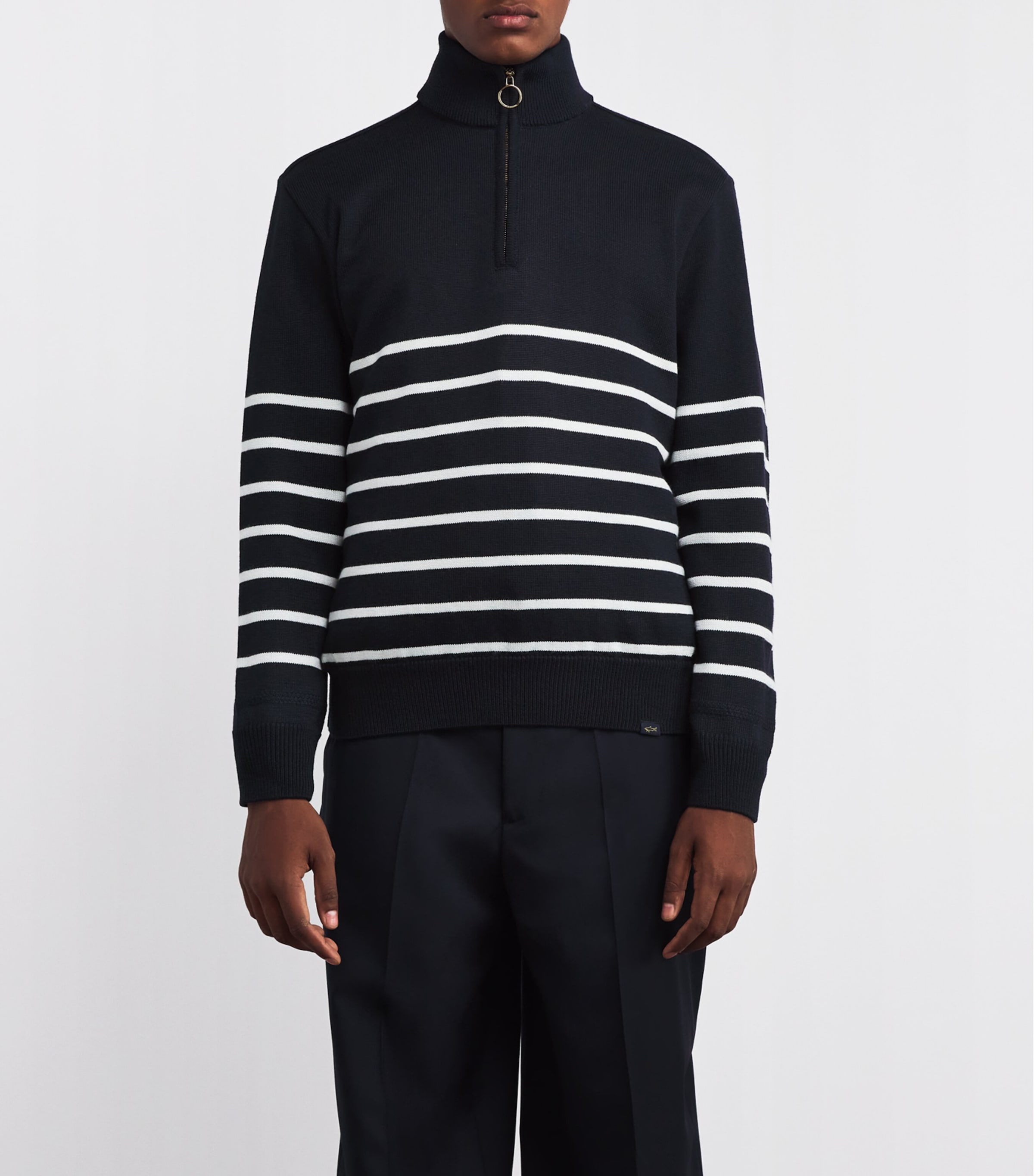 Wool-Blend Striped Sweater 212 BLUE-CREAM Image 3