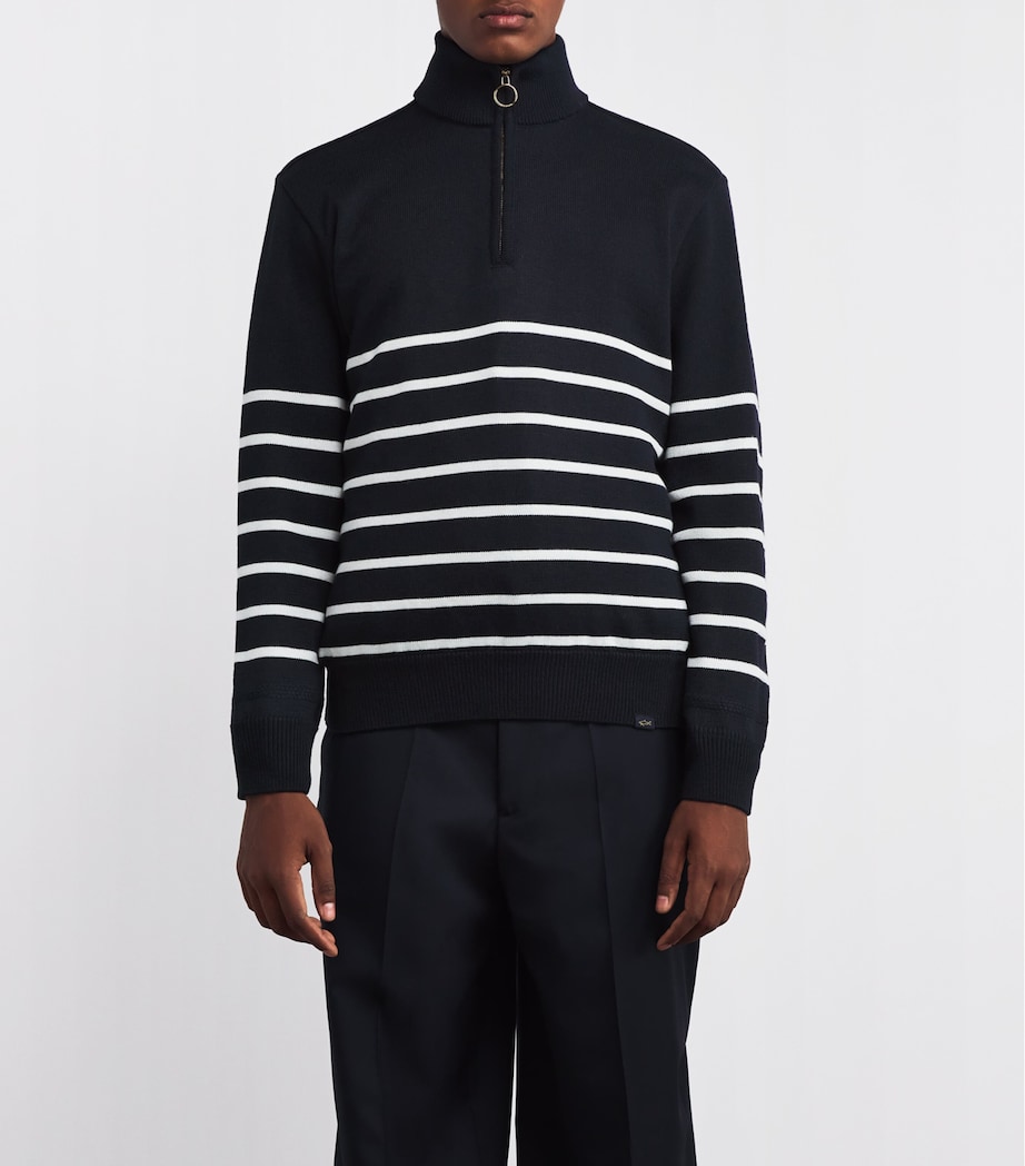 Wool-Blend Striped Sweater 212 BLUE-CREAM Image 3