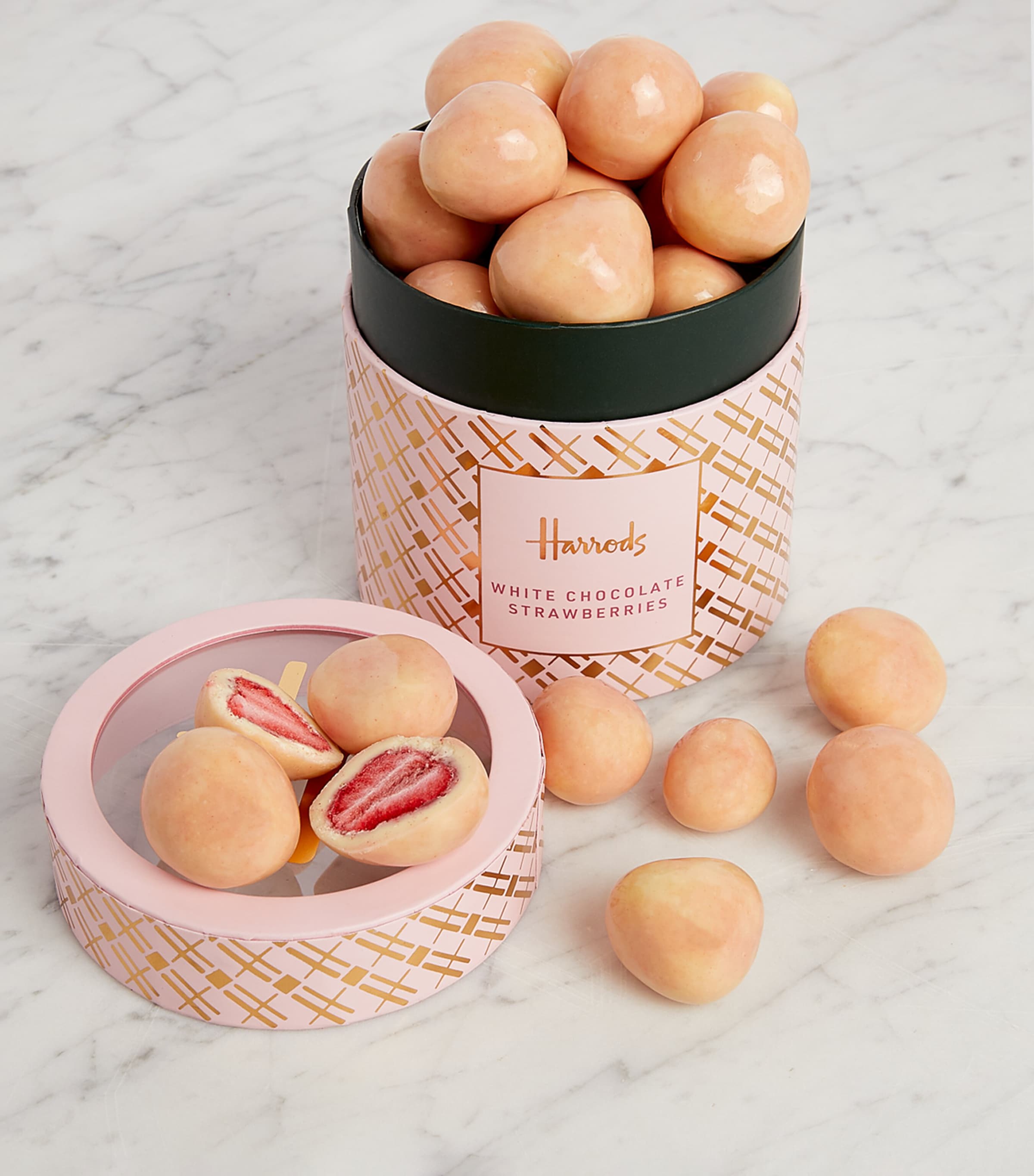 Harrods White Chocolate Strawberries (225g) | Harrods US
