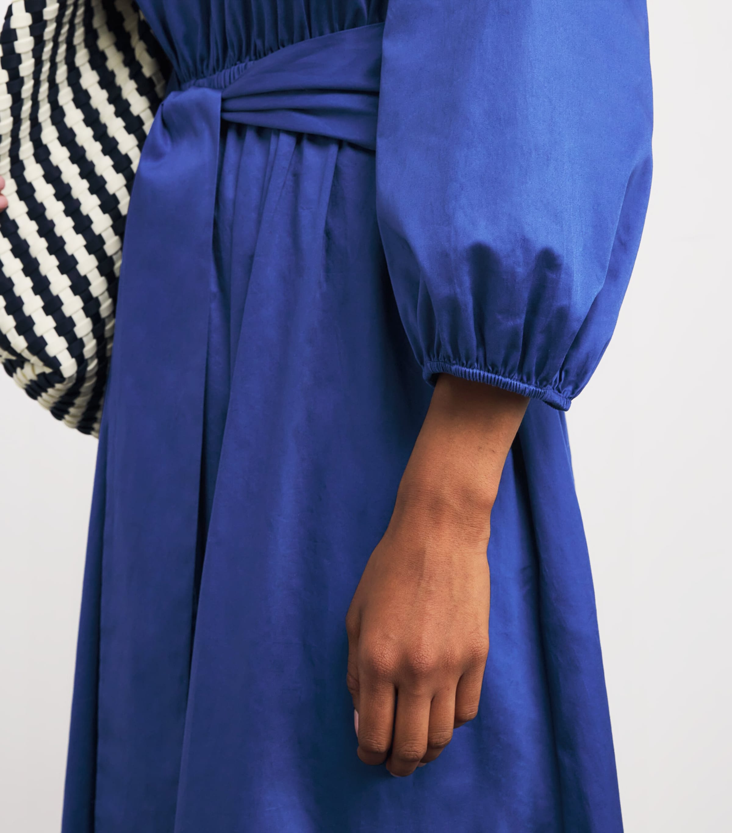 Cotton Belted Bellan Maxi Dress COBALT Image 4
