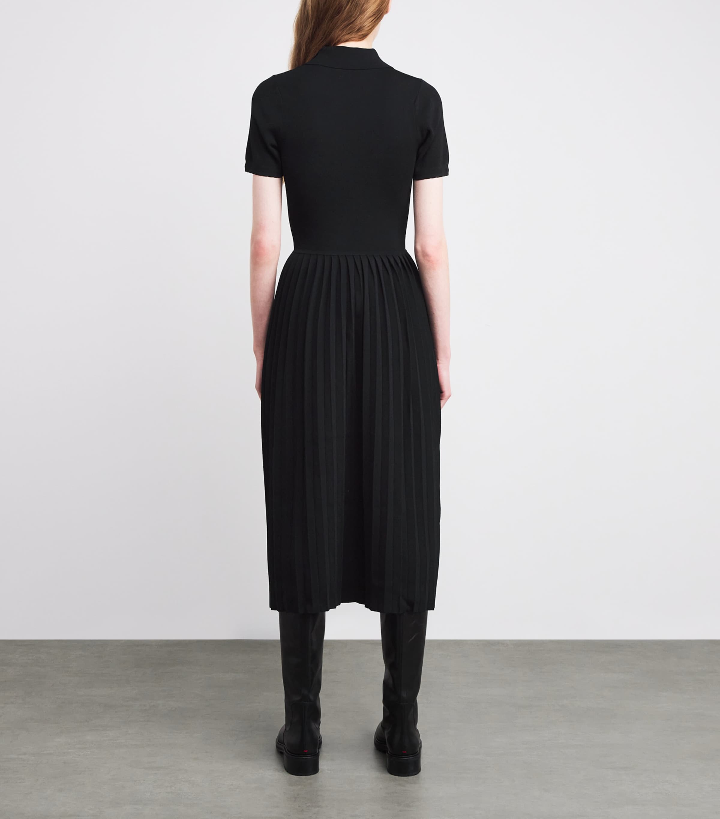 Knitted Midi Dress BLACK Image 4