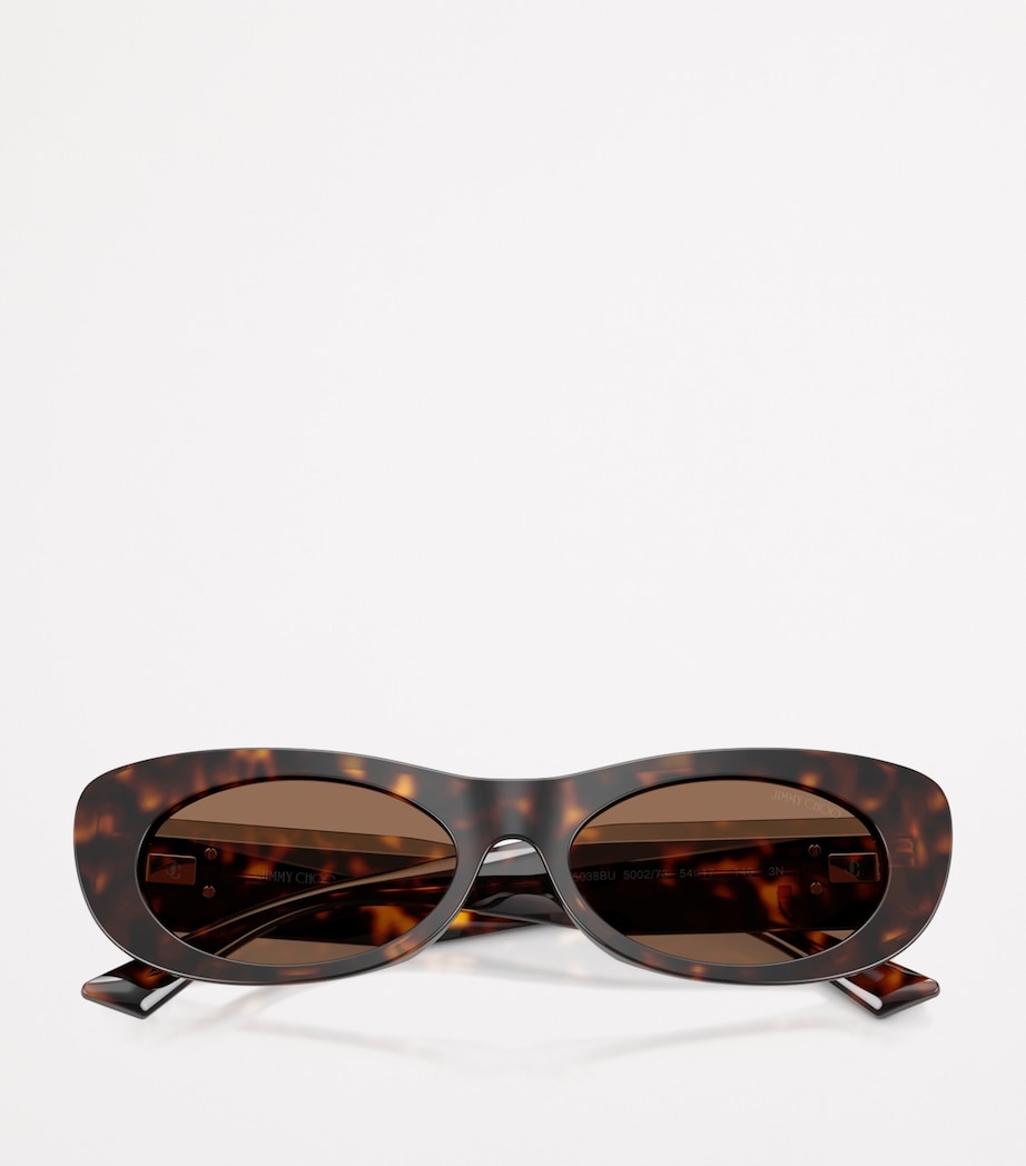 Jimmy Choo Havana Oval Logo Sunglasses Image 5