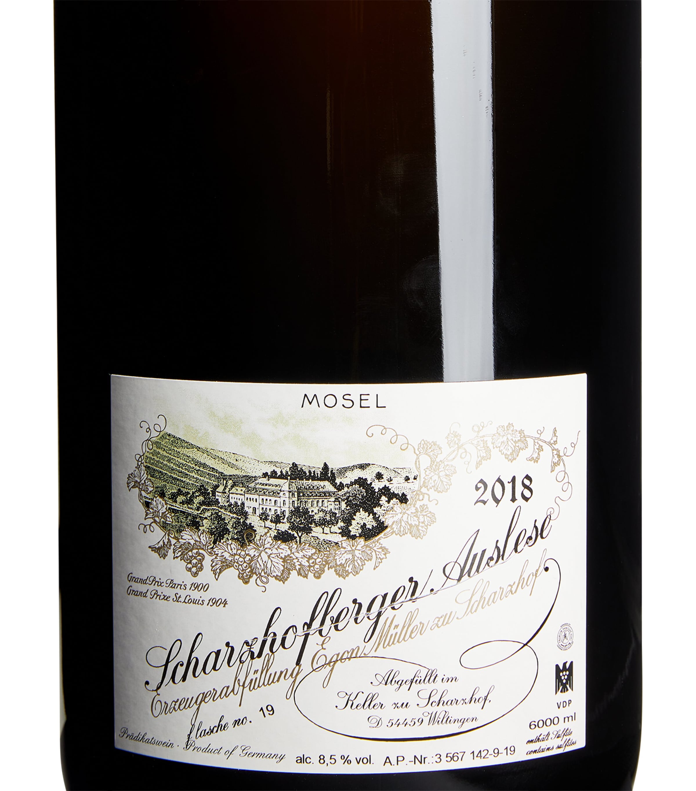 Scharzhofberger Riesling Auslese Goldkapsel 2018 Methuselah (6L) – Wiltingen, Germany NO COLOUR Image 2